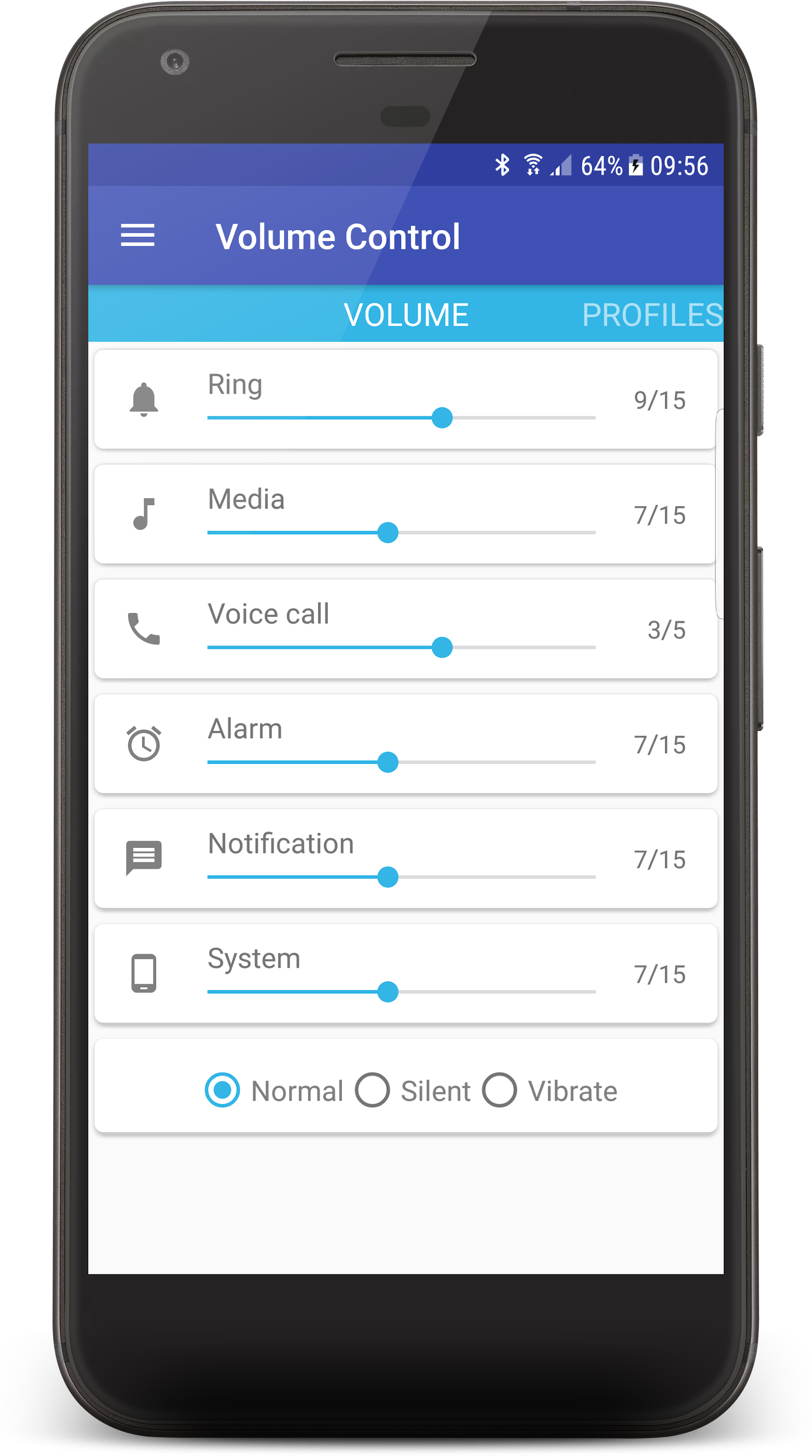 اسکرین شات 1 برنامه Volume Control