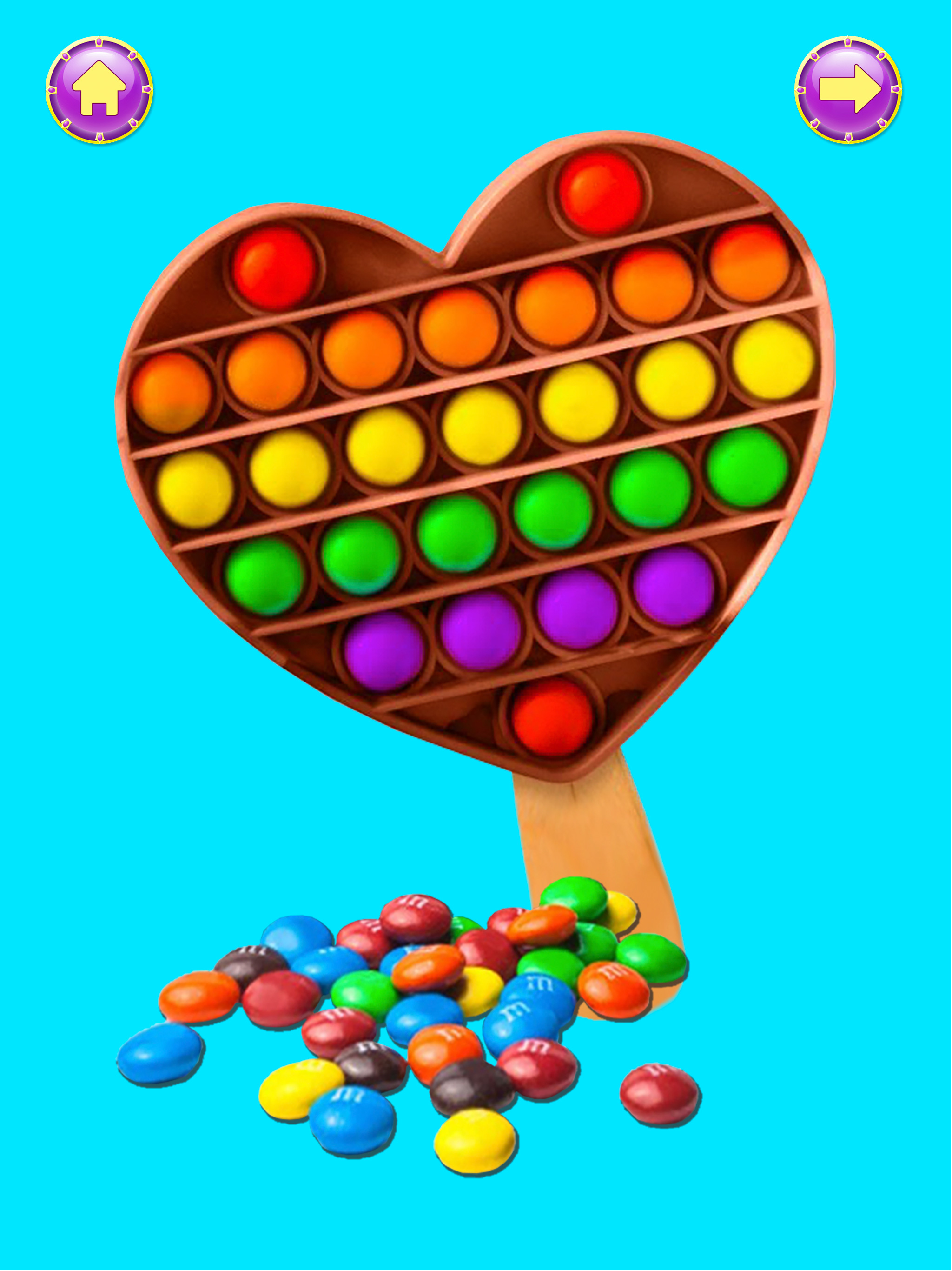 اسکرین شات 6 بازی Chocolate Pop It DIY Games