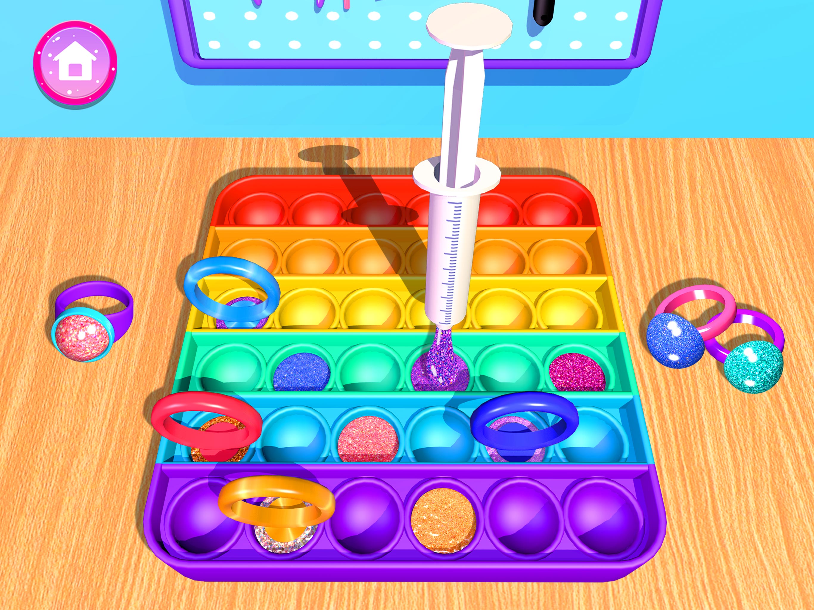 اسکرین شات 4 بازی DIY Pop It Jewelry: Toys Games