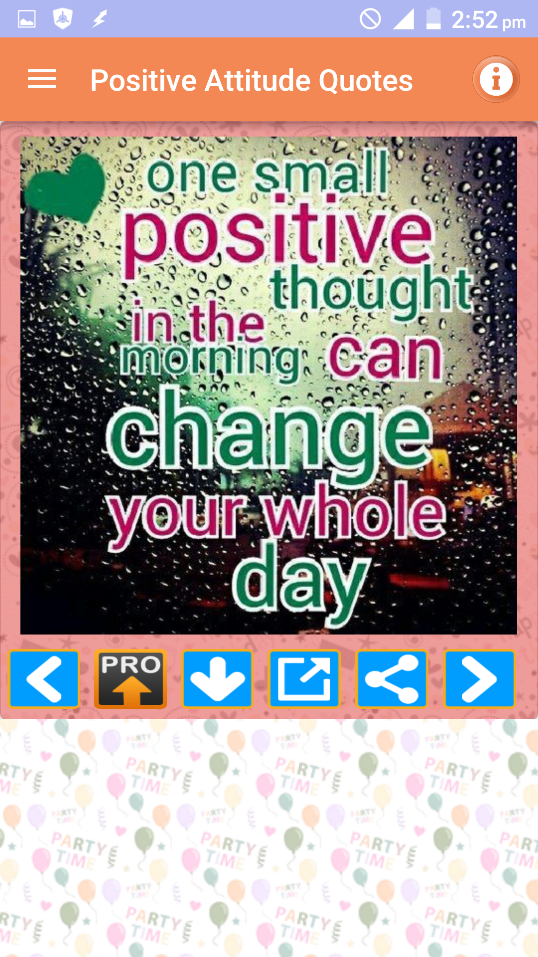 اسکرین شات 3 برنامه Positive Thinking Status Pics