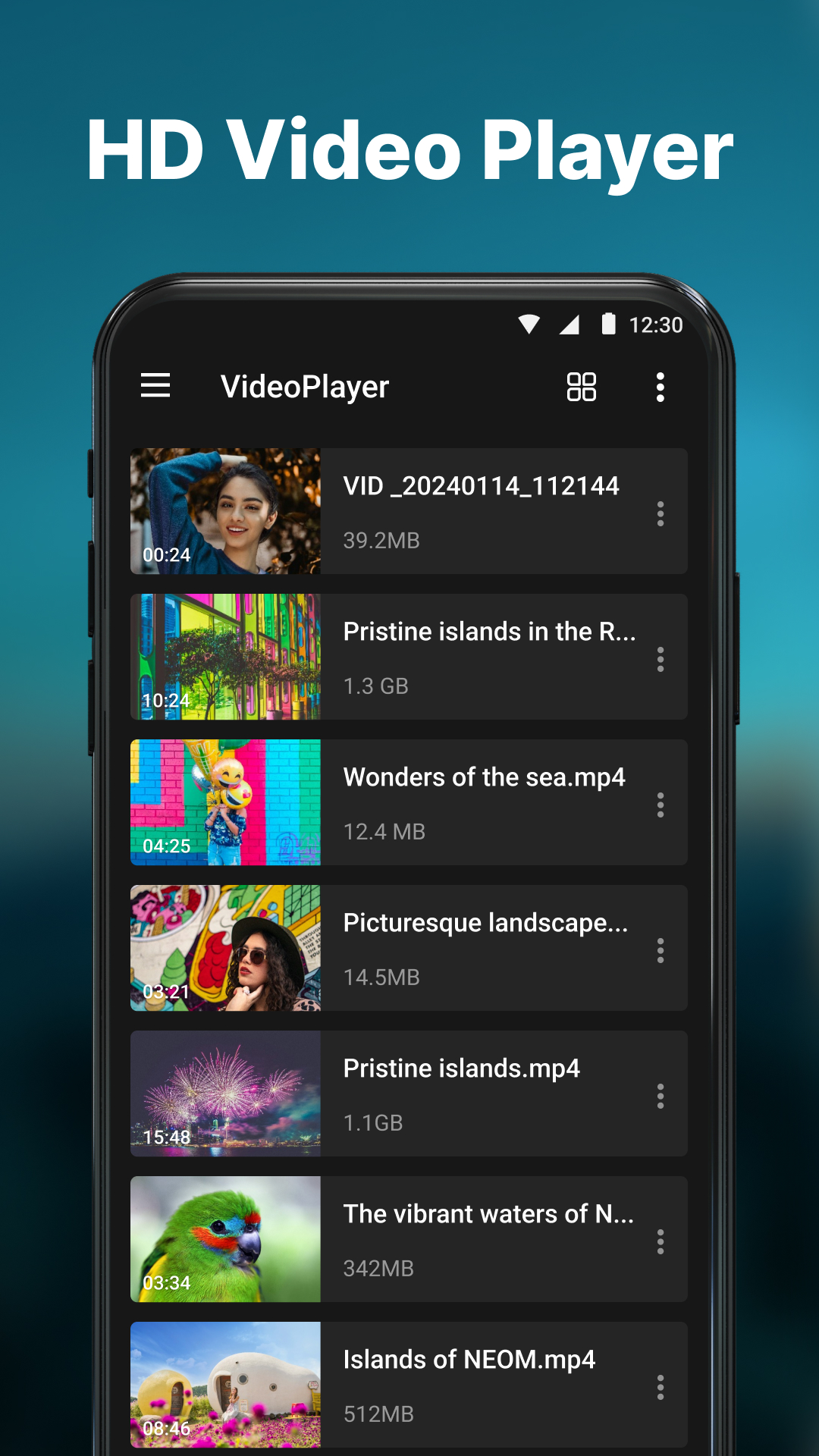 اسکرین شات 2 برنامه HD Video Player - Media Player