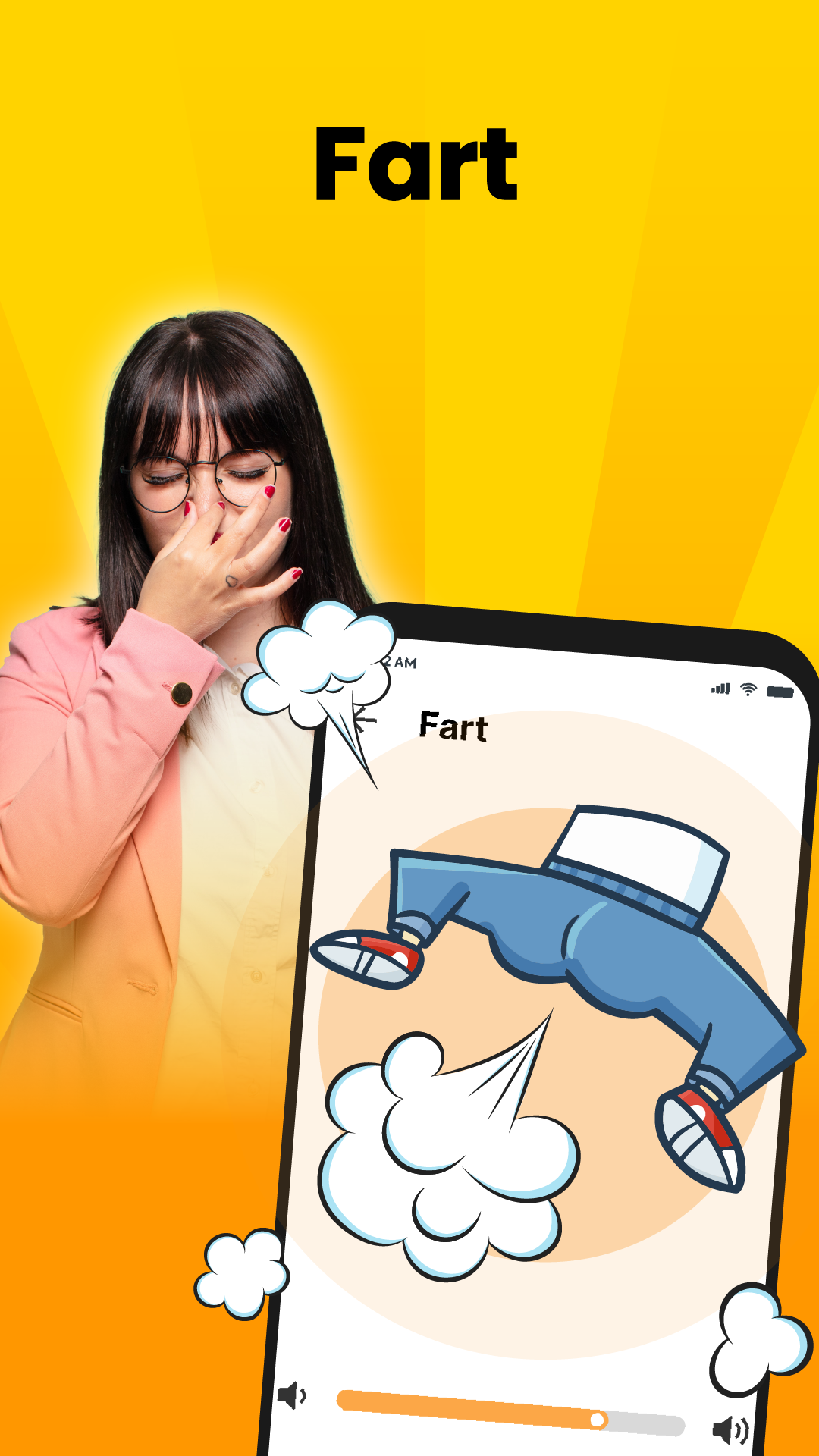 اسکرین شات 2 برنامه Funny Prank Sounds: Fart, Horn