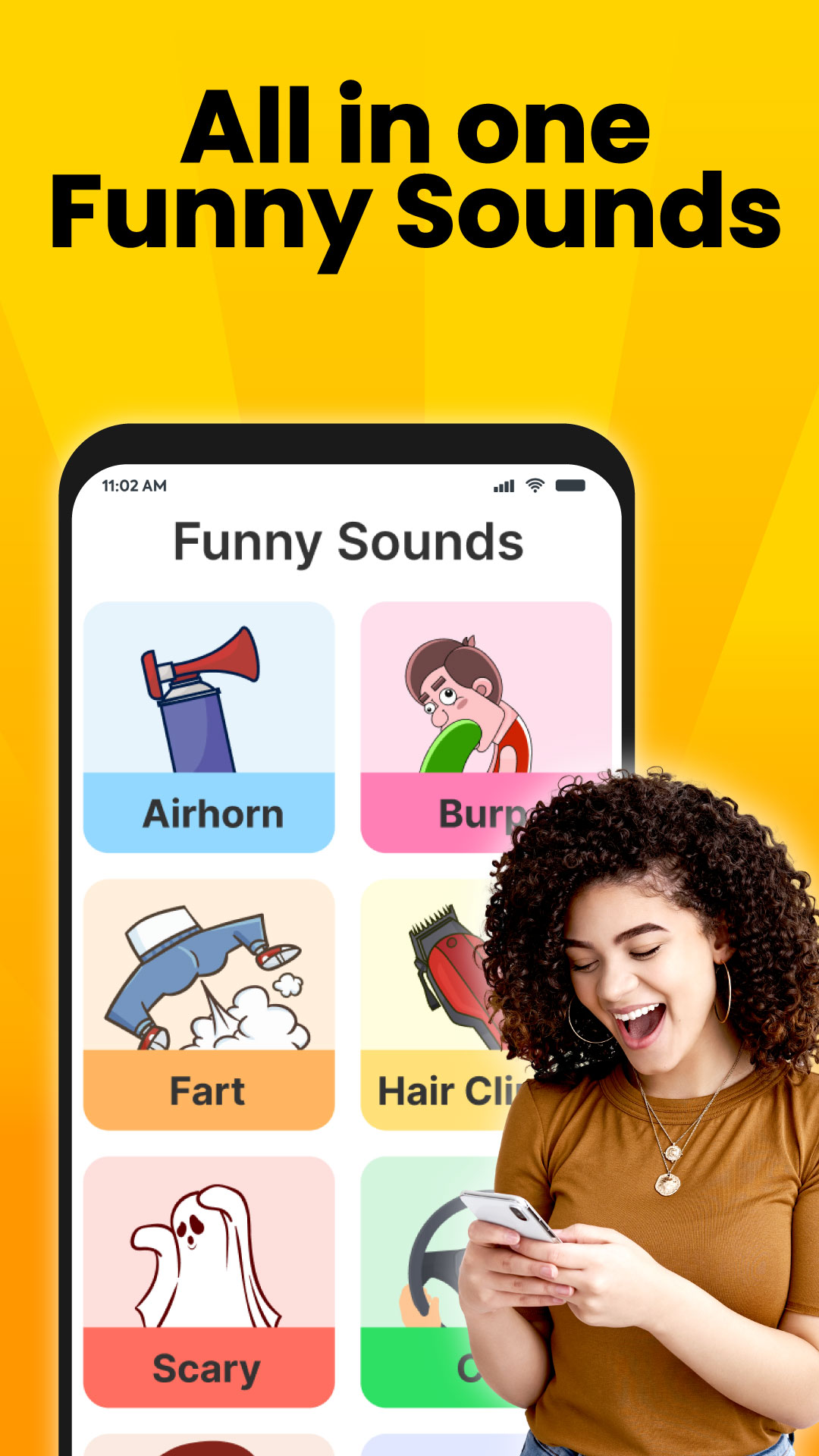 اسکرین شات 8 برنامه Funny Prank Sounds: Fart, Horn