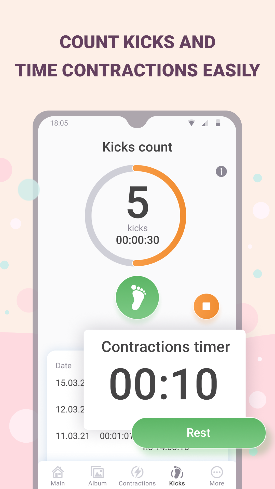 اسکرین شات 3 برنامه Pregnancy tracker week by week