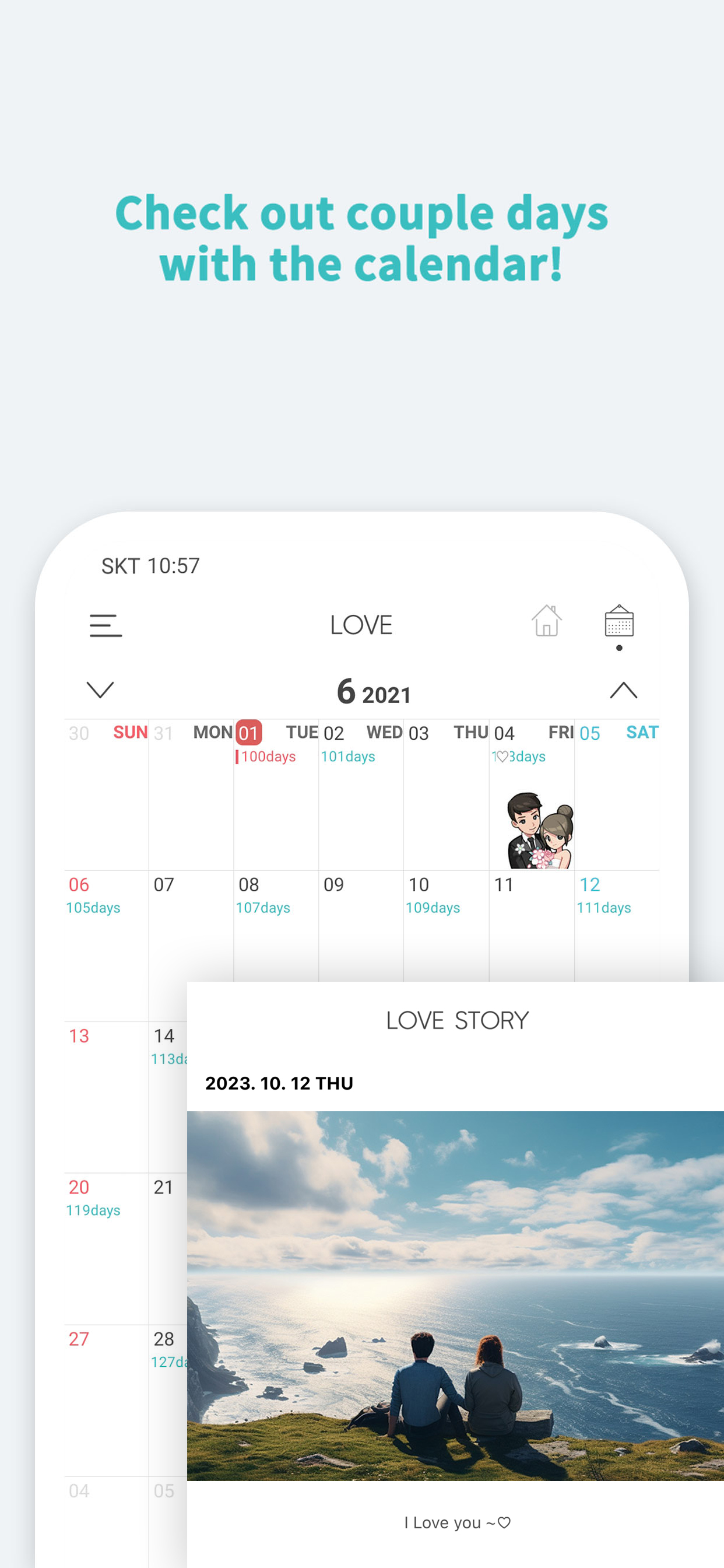 اسکرین شات 4 برنامه Couple Widget : Love Countdown