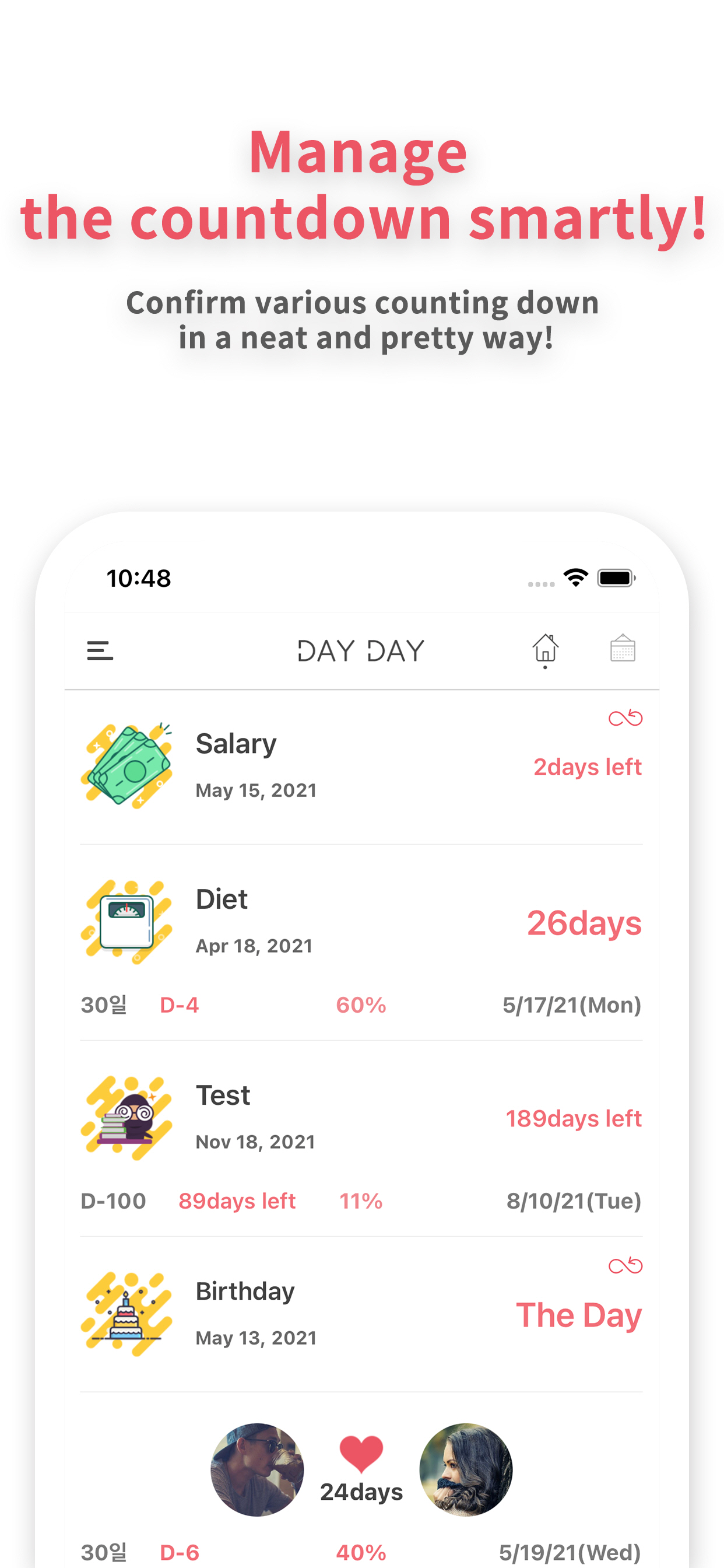 اسکرین شات 3 برنامه DAY DAY Widget : Countdown