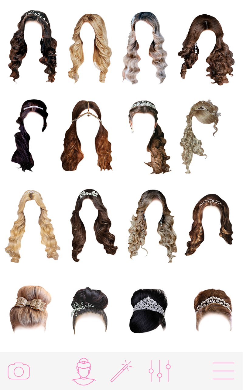 اسکرین شات 8 برنامه Girls Hair Changer: Hairstyles