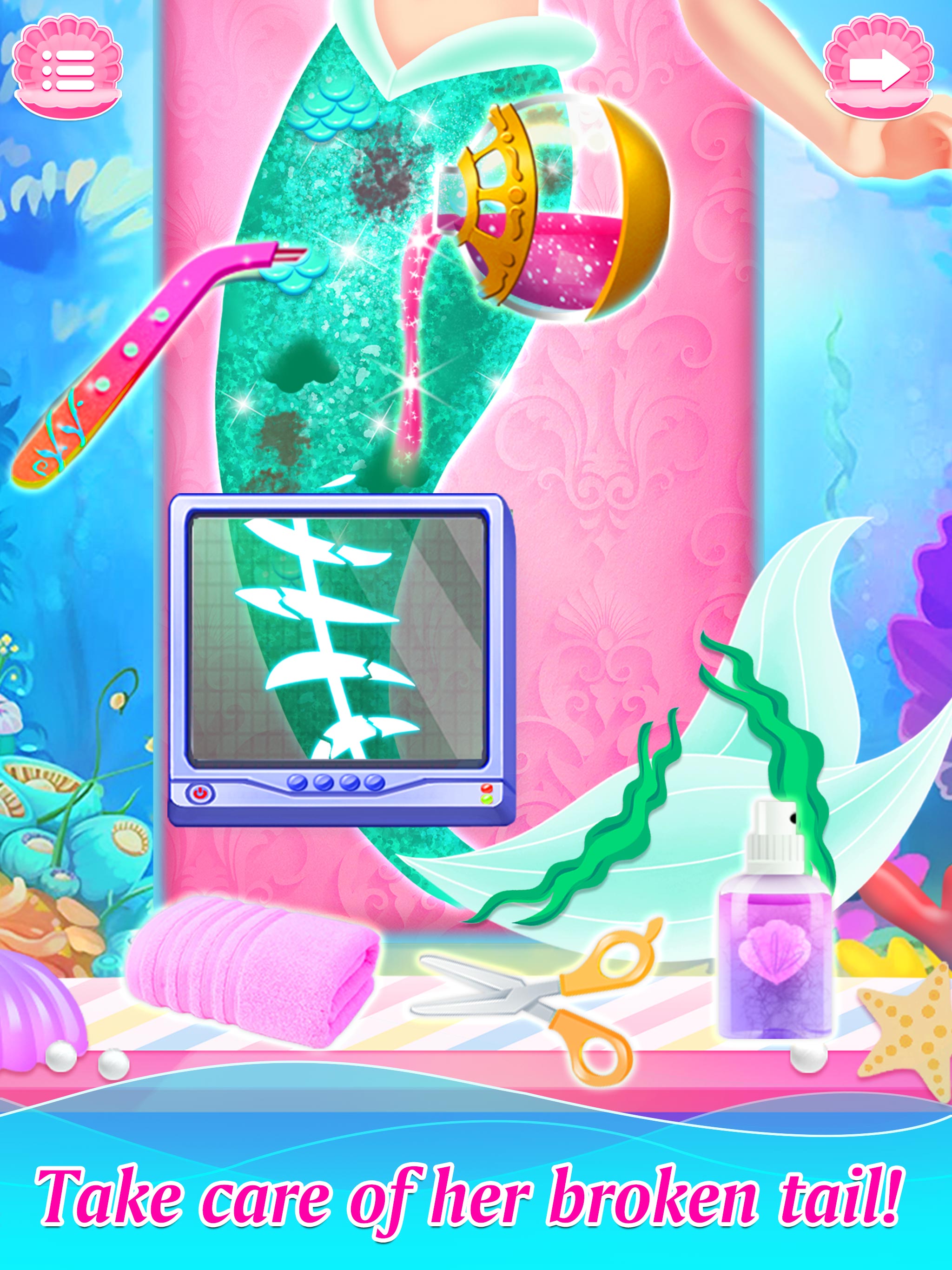 اسکرین شات 6 بازی Mermaid Games: Princess Makeup