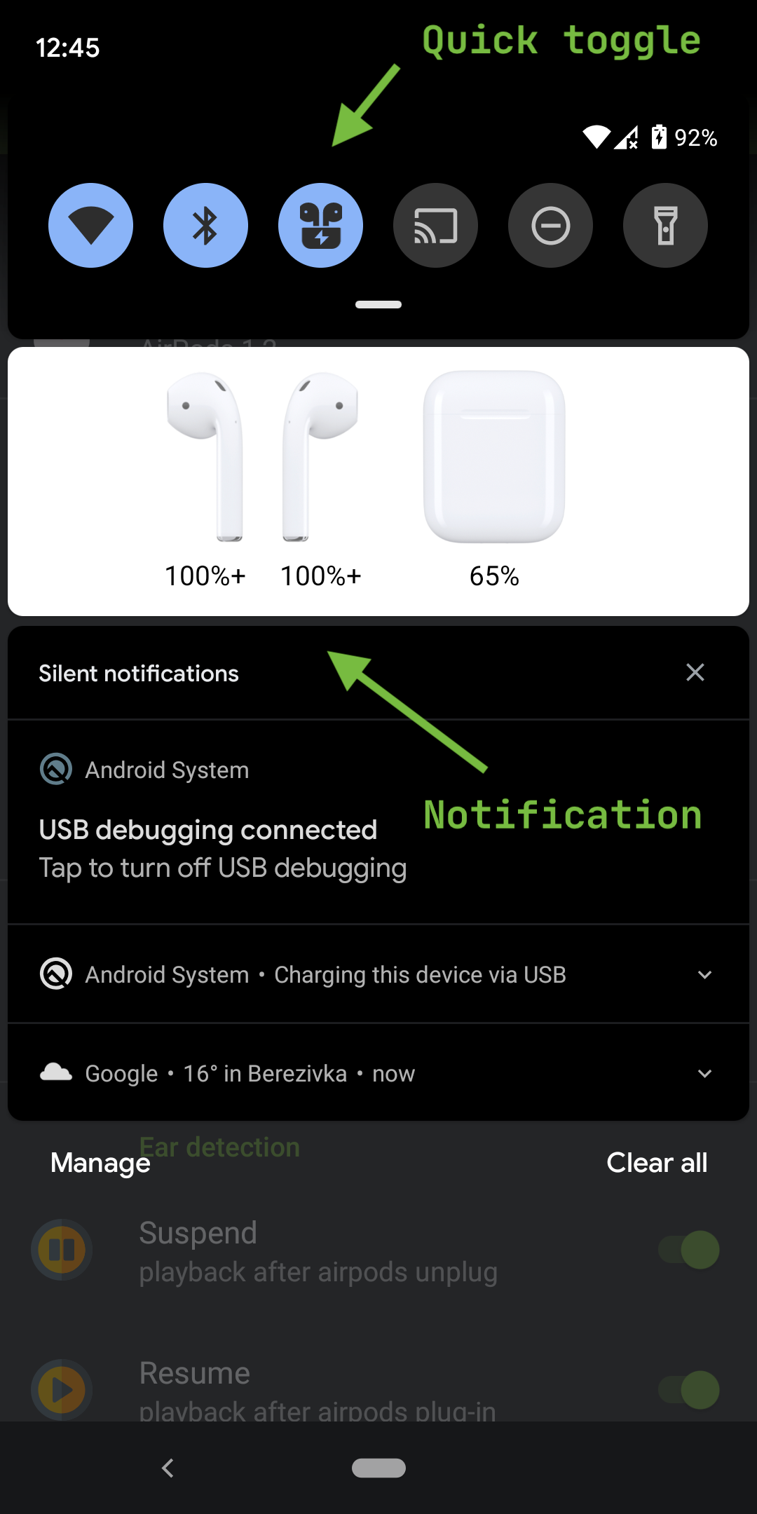 اسکرین شات 5 برنامه AndroPods - Airpods on Android