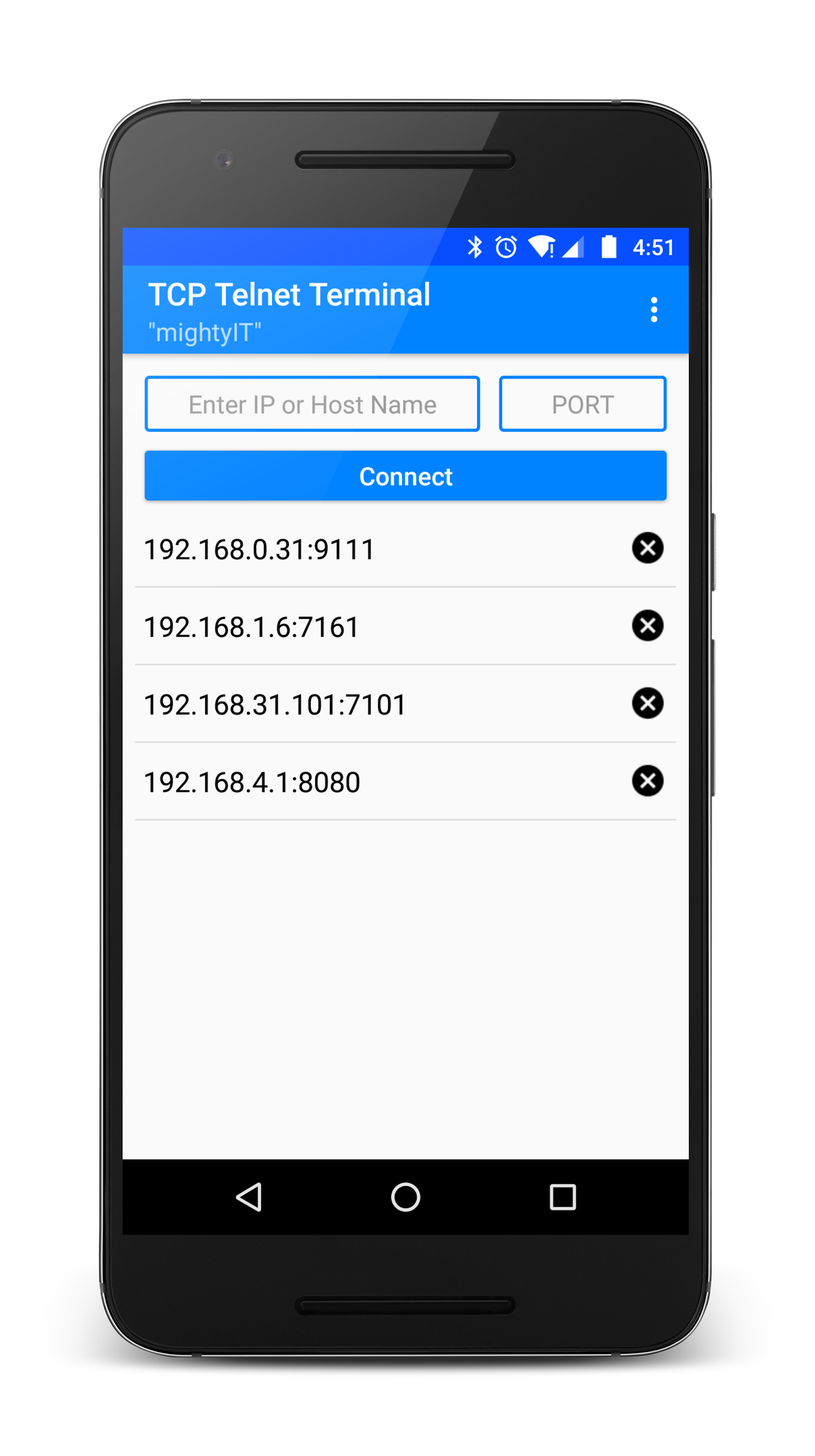 اسکرین شات 1 برنامه TCP Telnet Terminal