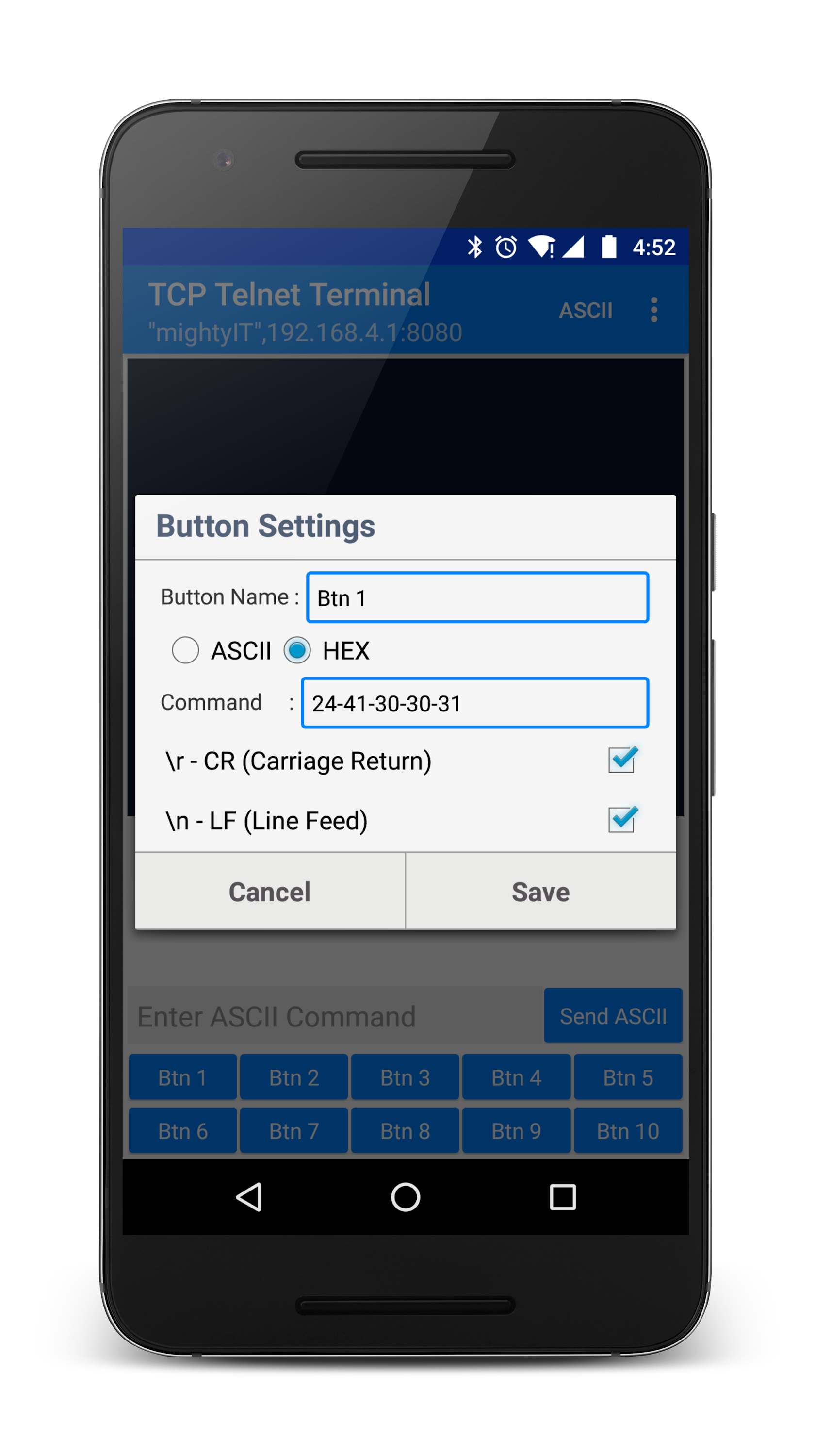 اسکرین شات 3 برنامه TCP Telnet Terminal