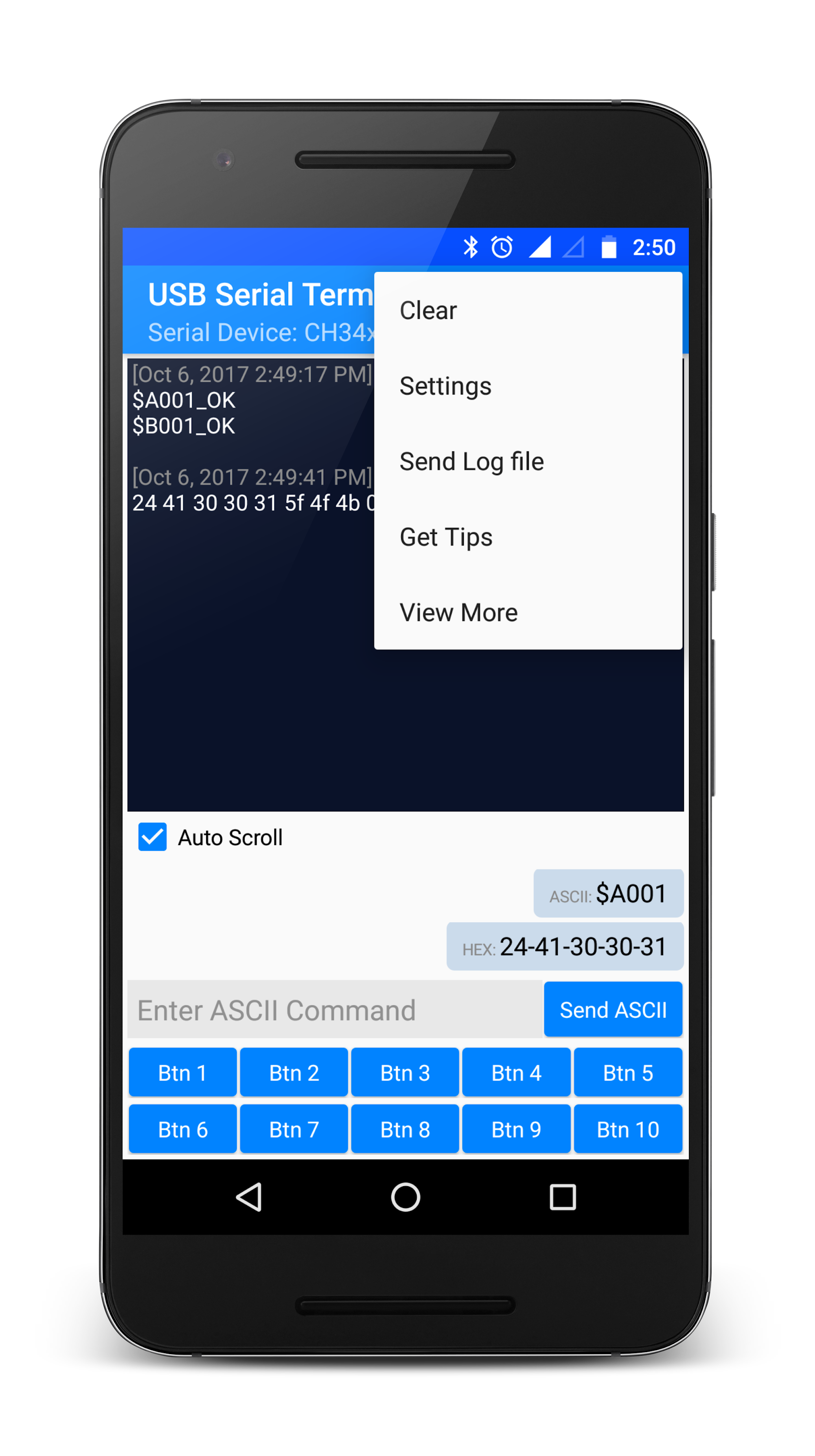 اسکرین شات 5 برنامه USB Serial Terminal