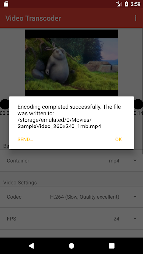 اسکرین شات 3 برنامه Video Transcoder