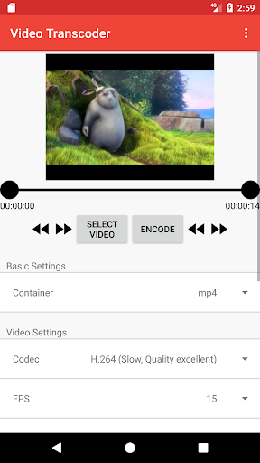 اسکرین شات 1 برنامه Video Transcoder