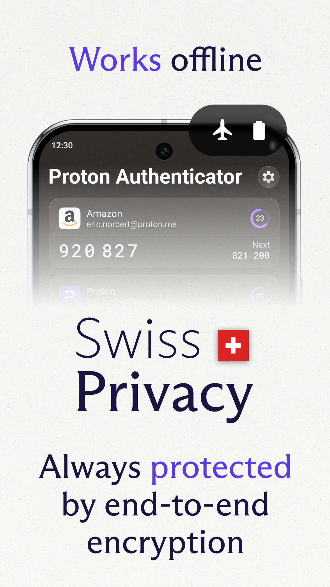 اسکرین شات 5 برنامه Proton Authenticator