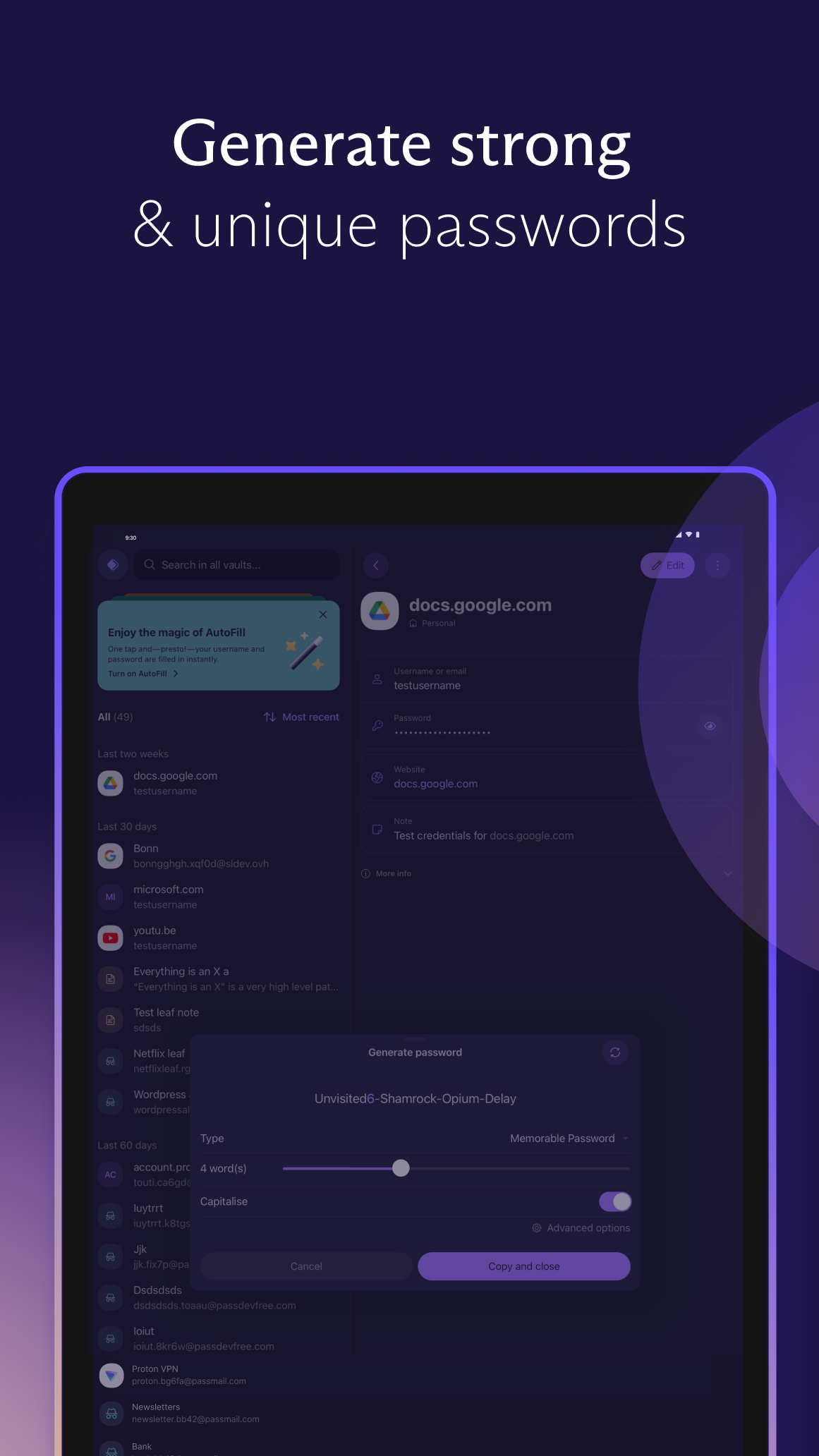 اسکرین شات 8 برنامه Proton Pass: Password Manager
