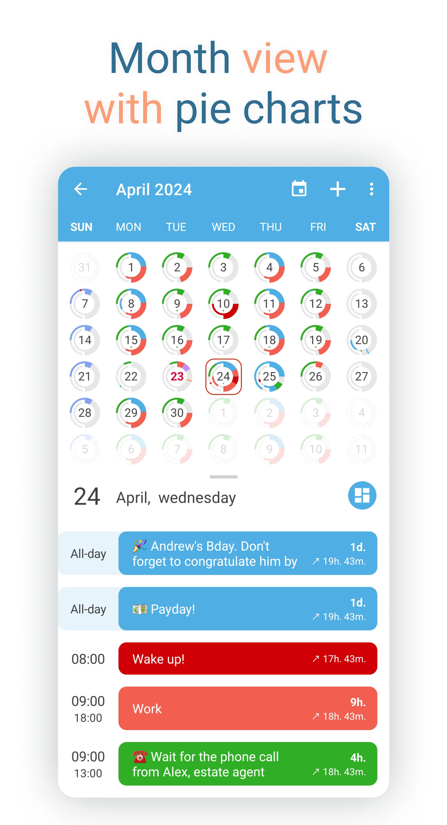 اسکرین شات 6 برنامه Sectograph. Day & Time planner