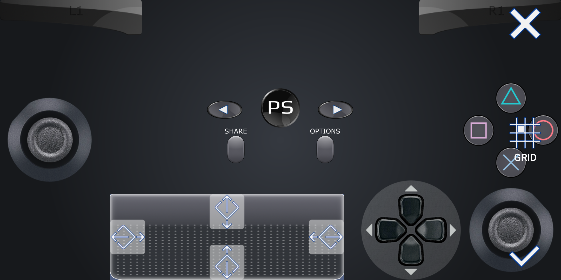 اسکرین شات 3 برنامه PSPad: Mobile Gamepad
