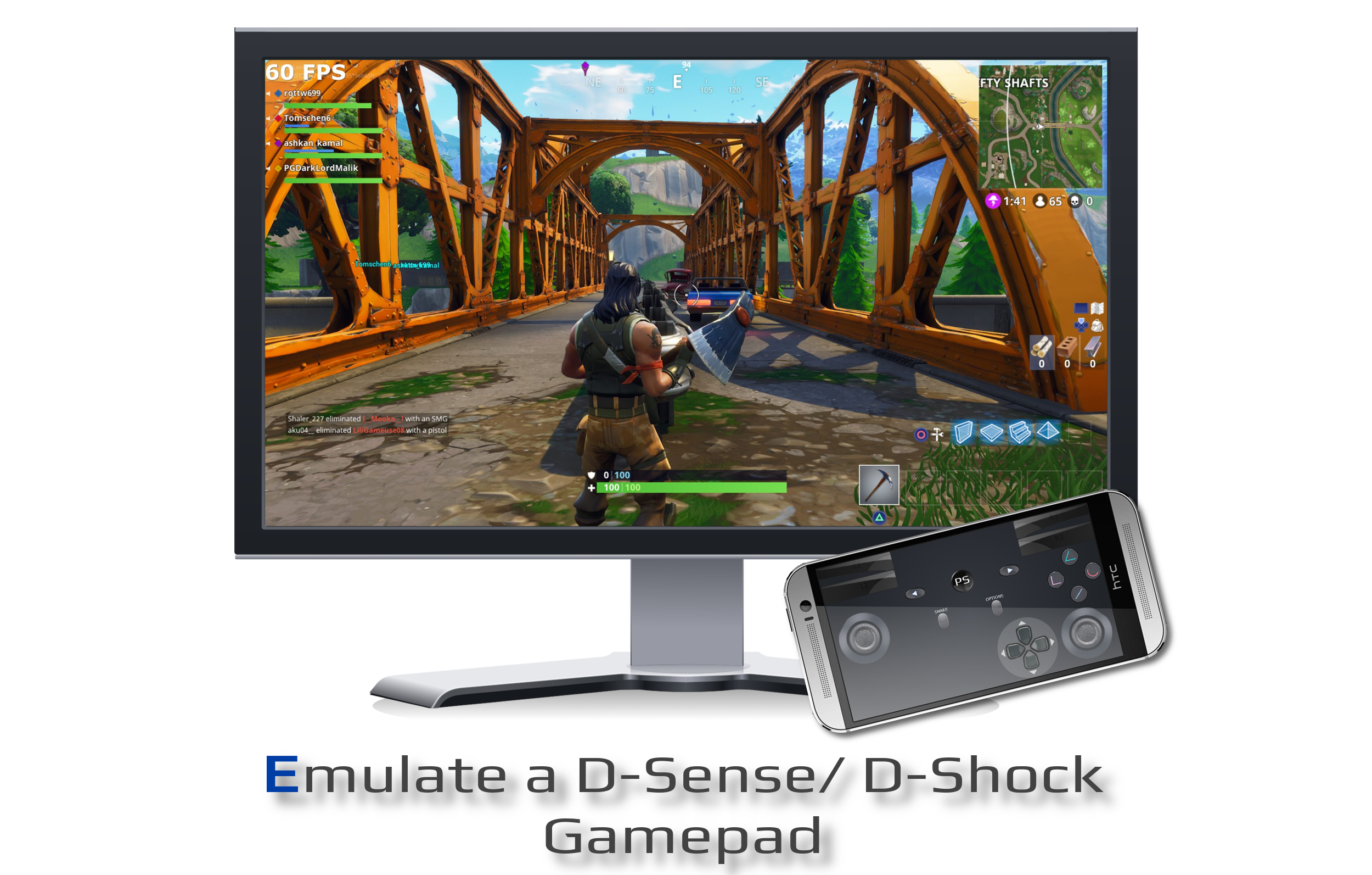 اسکرین شات 1 برنامه PSPad: Mobile Gamepad