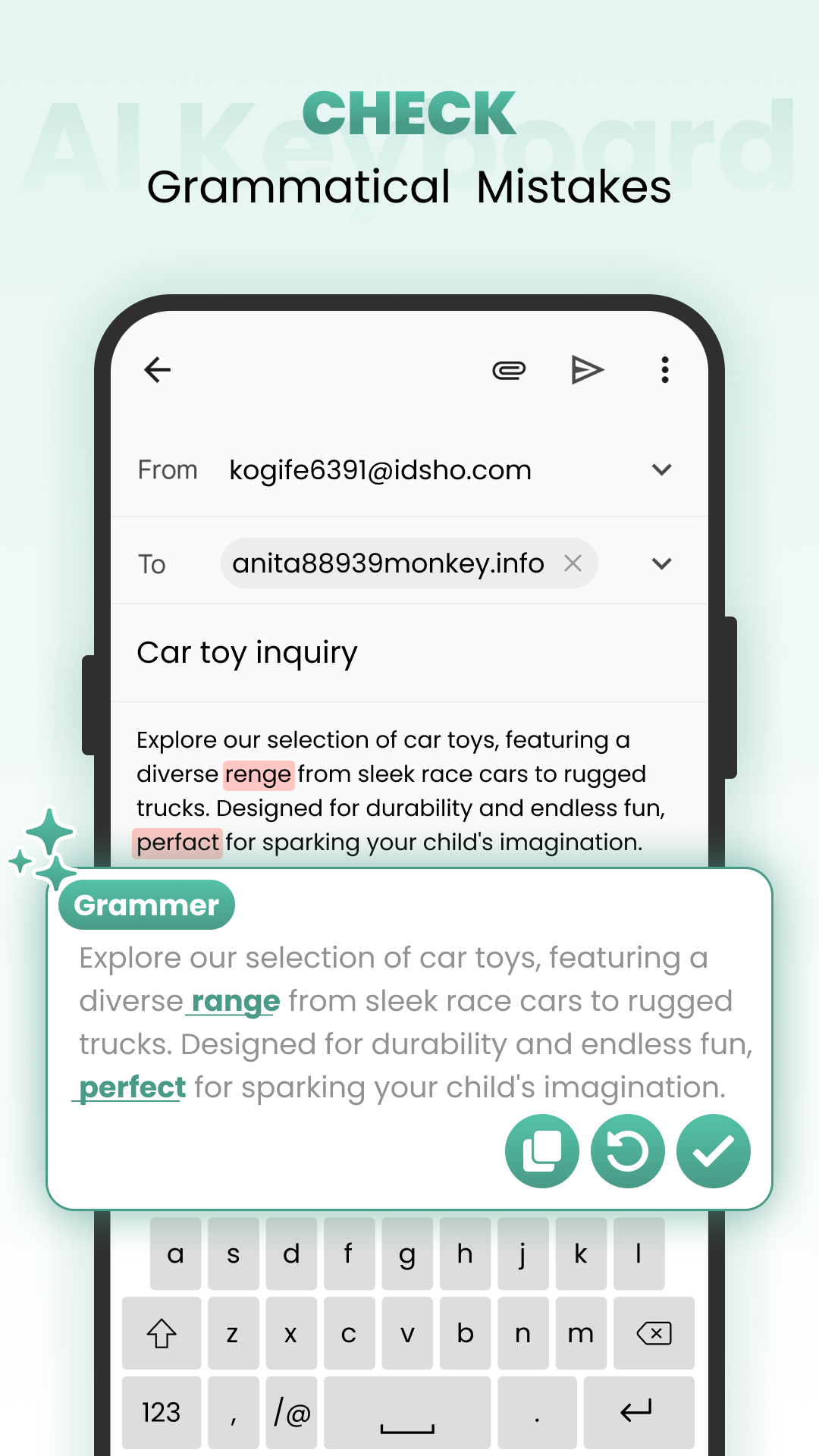 اسکرین شات 2 برنامه AI Keyboard: AI Type Reply