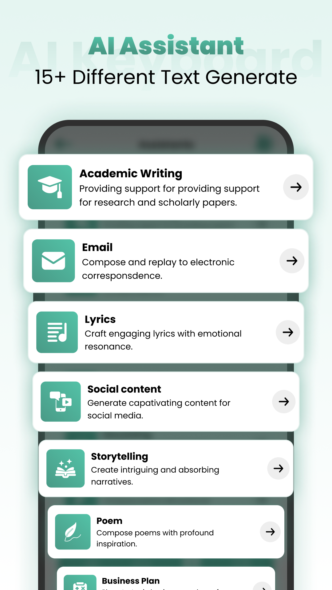 اسکرین شات 6 برنامه AI Keyboard: AI Type Reply