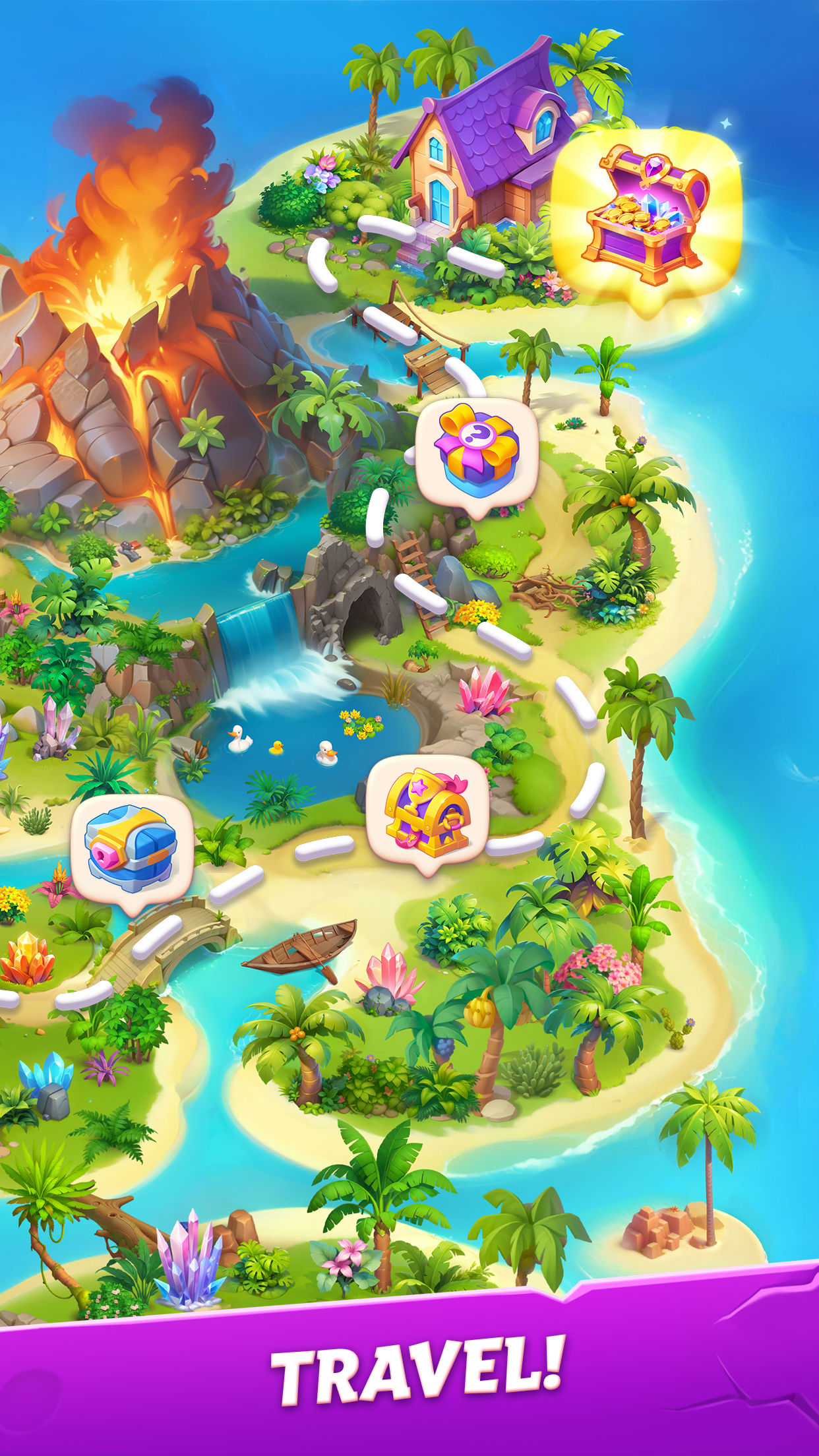 اسکرین شات 2 بازی Merge Adventure: Travel Games