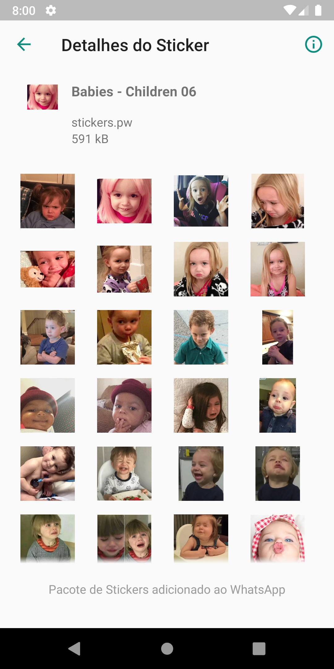 اسکرین شات 7 برنامه Stickers: Babies Children Cute