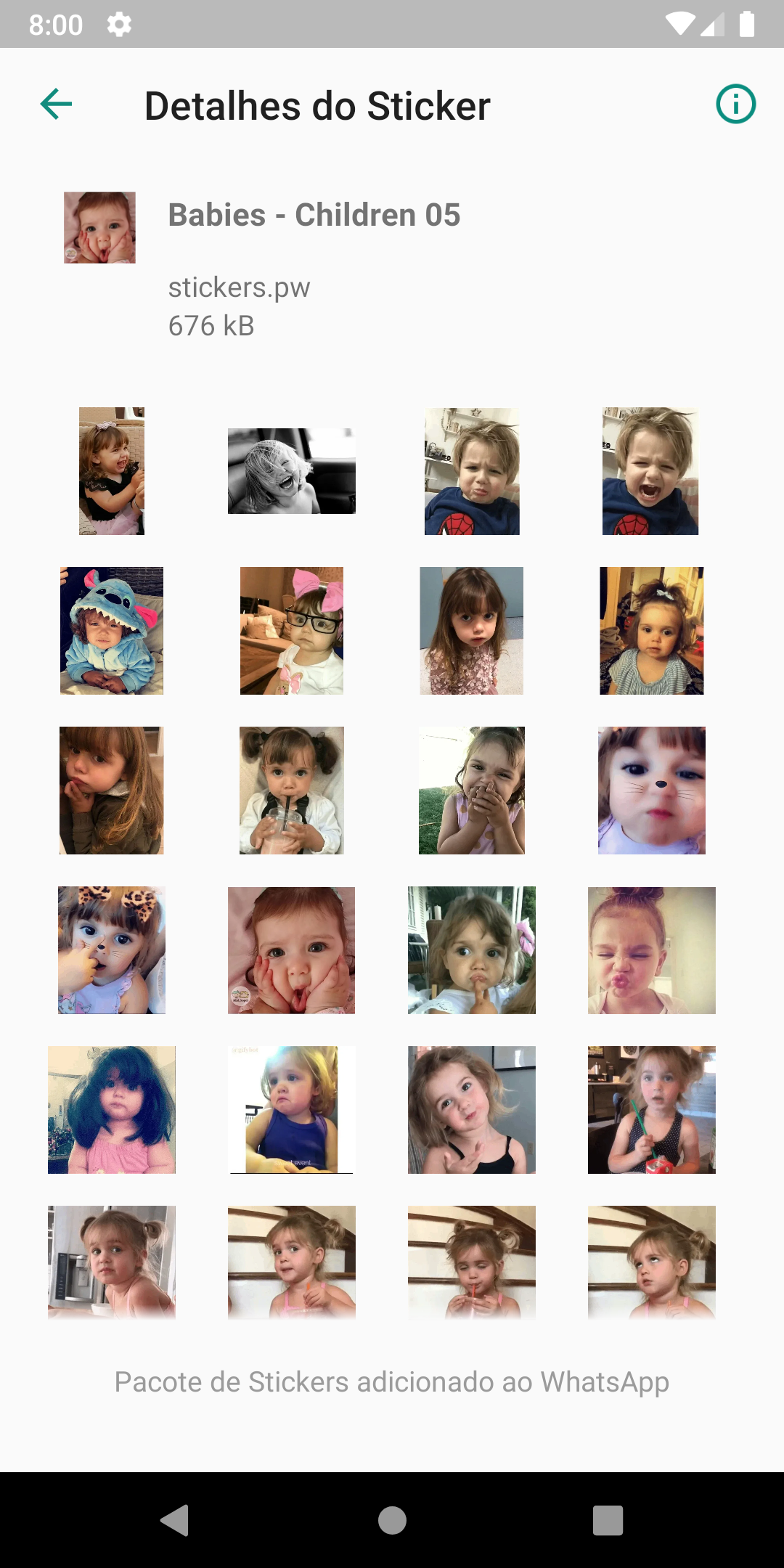 اسکرین شات 6 برنامه Stickers: Babies Children Cute
