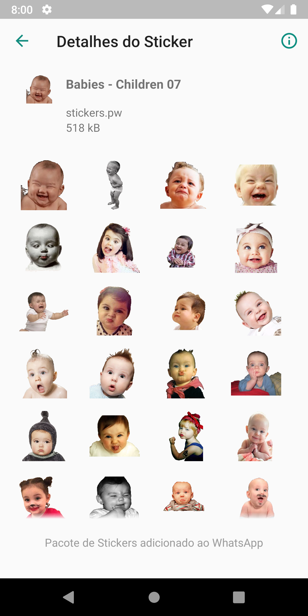 اسکرین شات 8 برنامه Stickers: Babies Children Cute