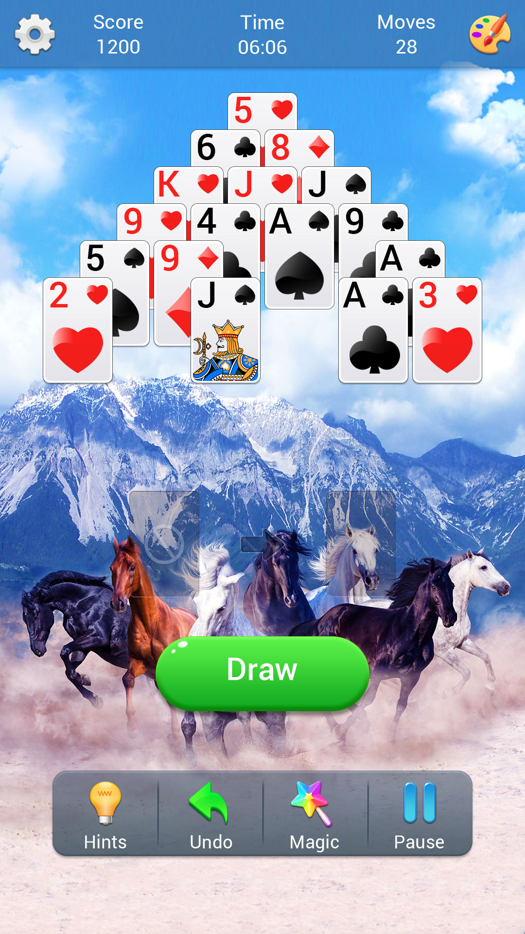 اسکرین شات 2 بازی Pyramid Solitaire