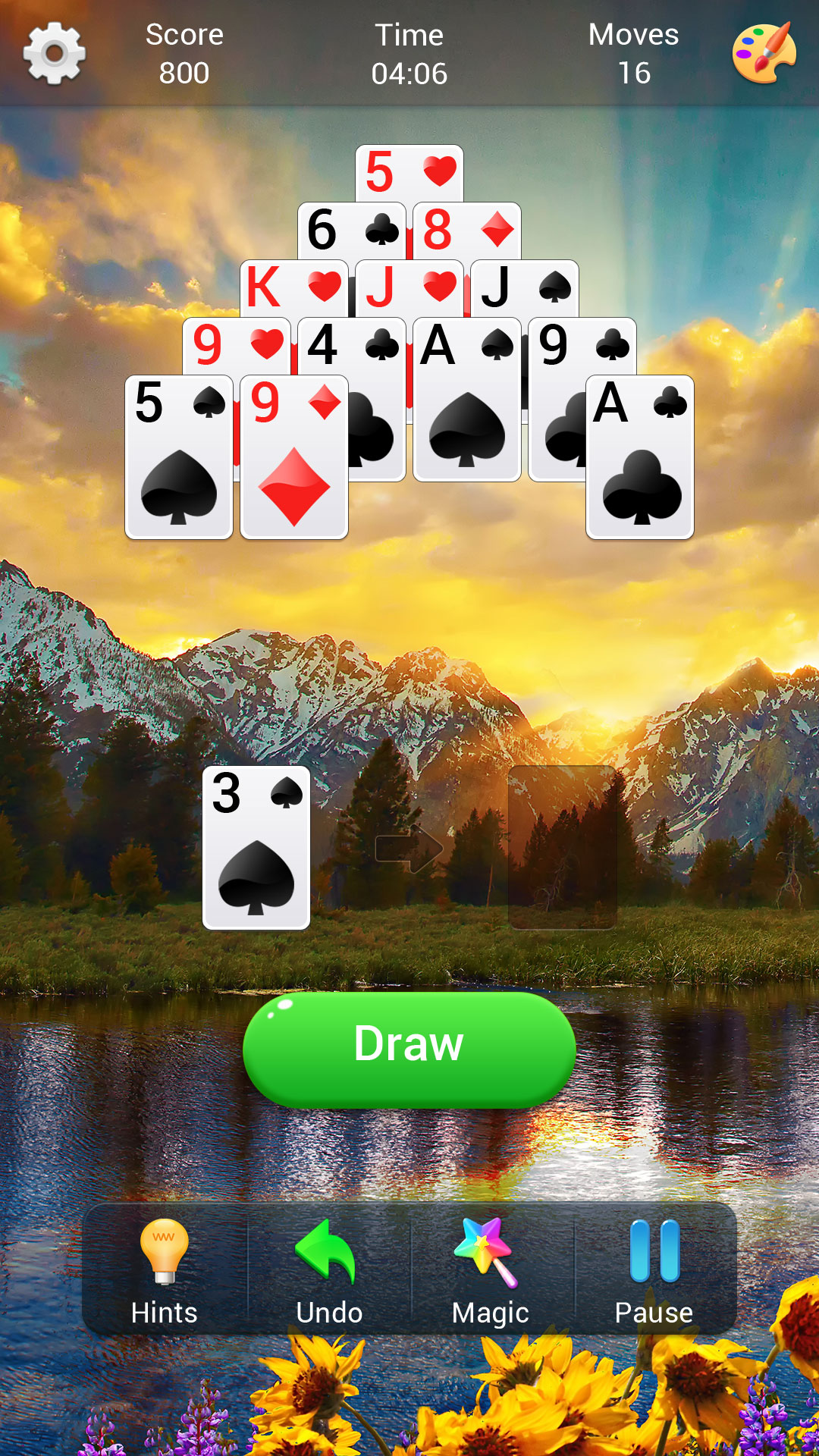 اسکرین شات 5 بازی Pyramid Solitaire