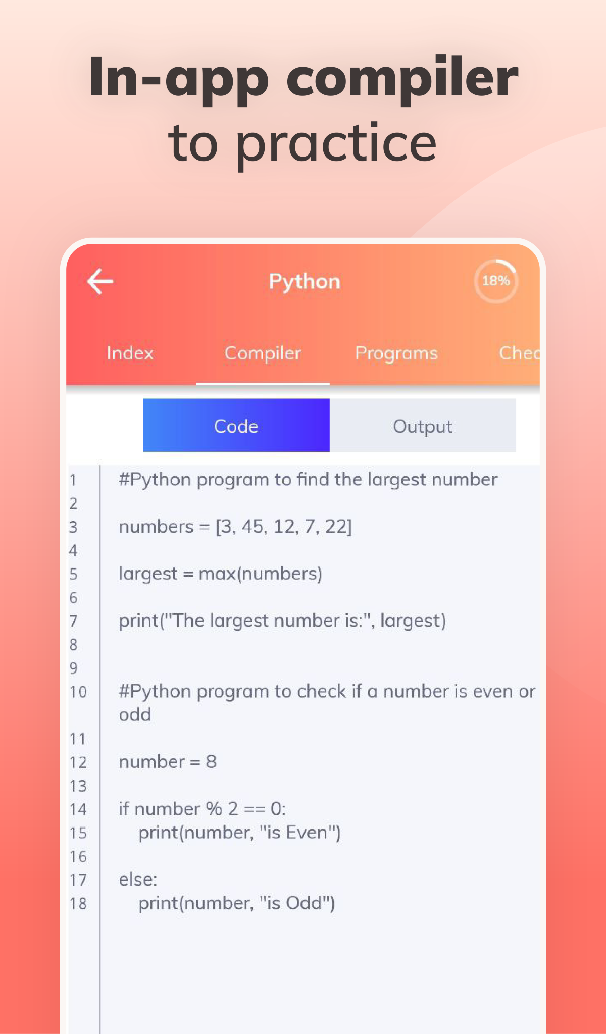 اسکرین شات 6 برنامه Learn Python Programming
