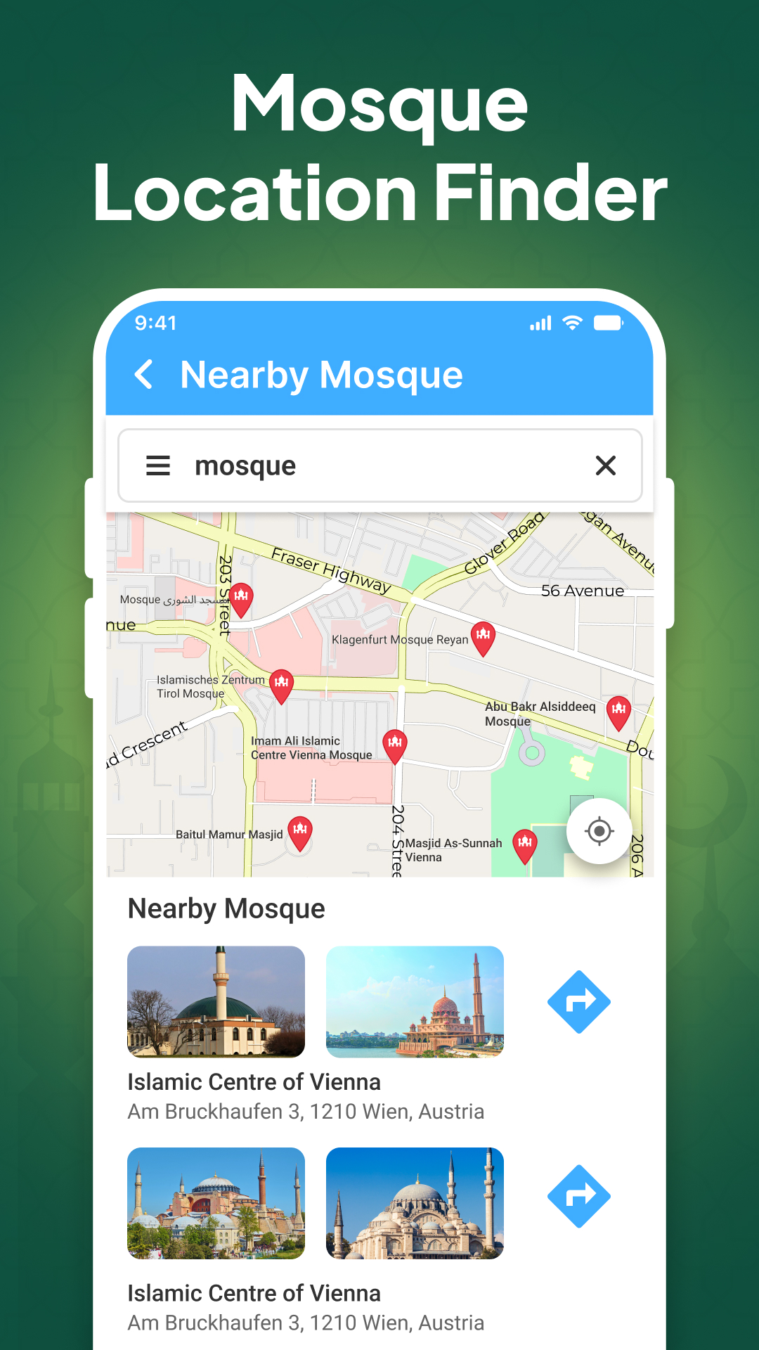 اسکرین شات 6 برنامه Qibla Compass: Qibla Direction