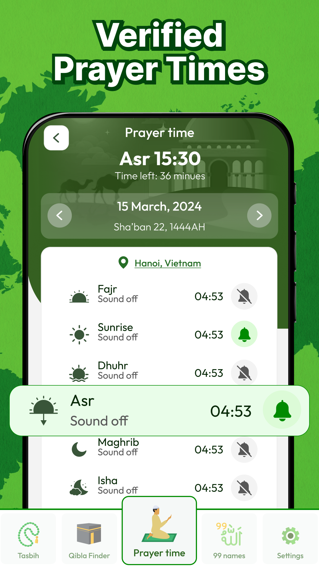 اسکرین شات 3 برنامه Prayer Times & Qibla Finder