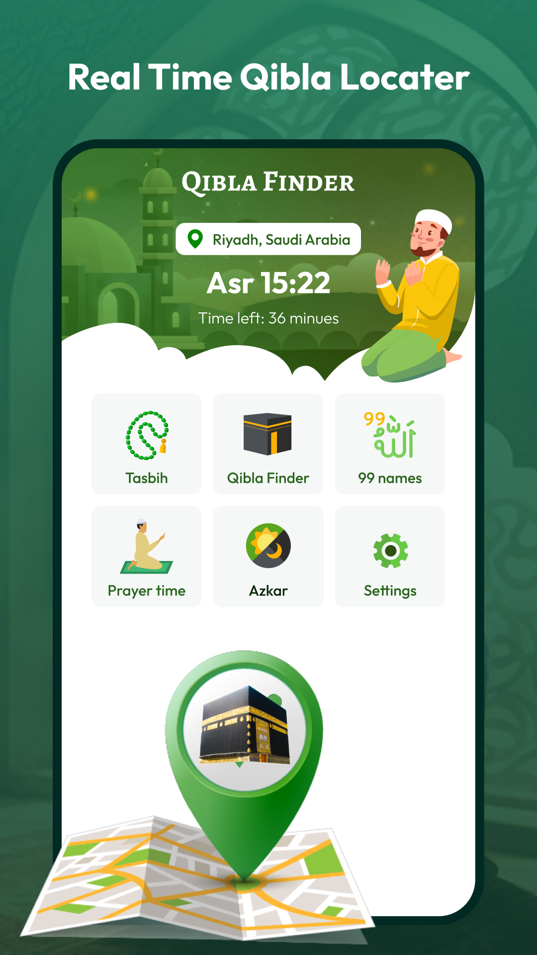 اسکرین شات 2 برنامه Prayer Times & Qibla Finder