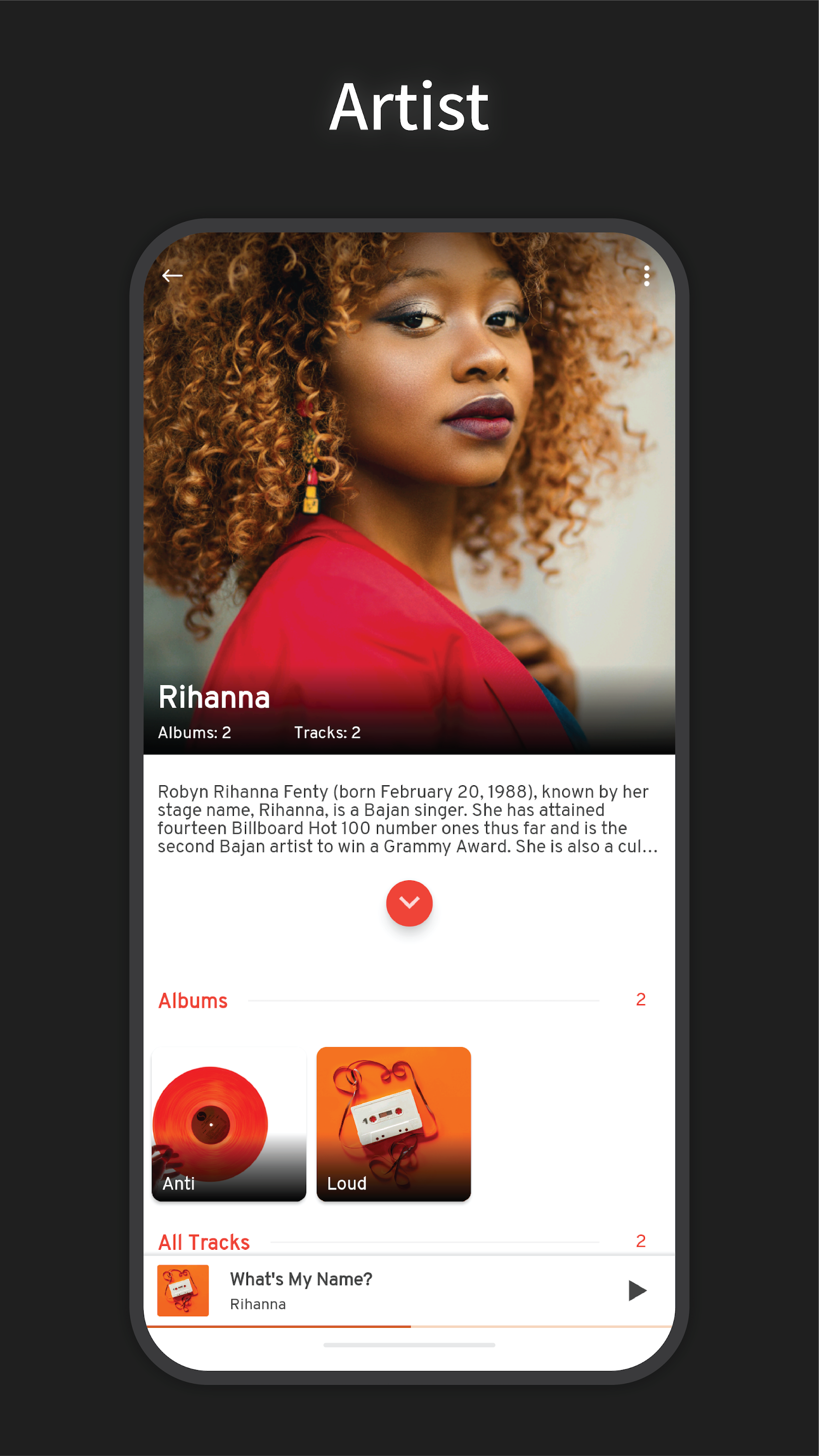 اسکرین شات 2 برنامه Eon Music Player