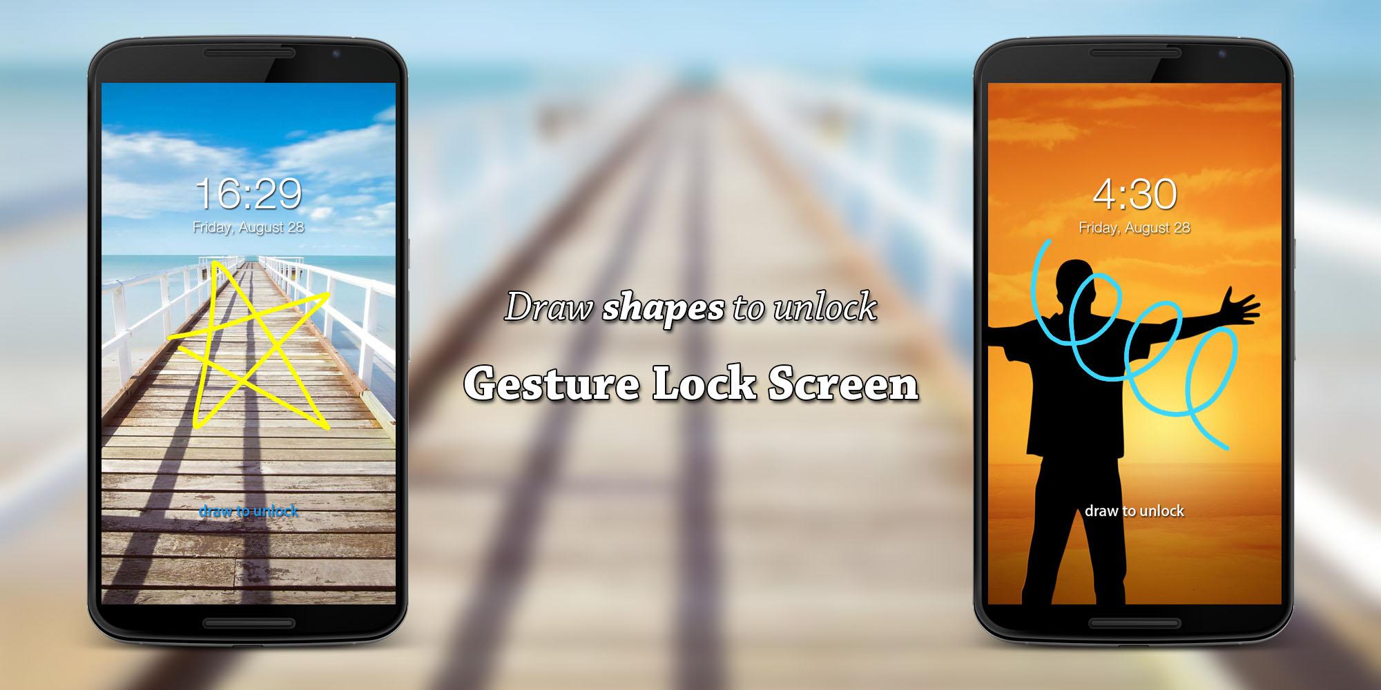 اسکرین شات 2 برنامه Gesture Lock Screen