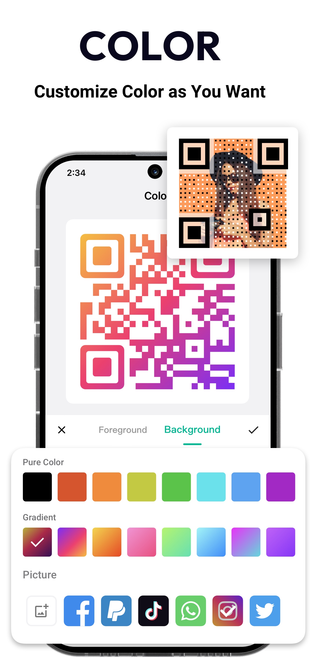 اسکرین شات 4 برنامه QR Code Generator & QR Maker