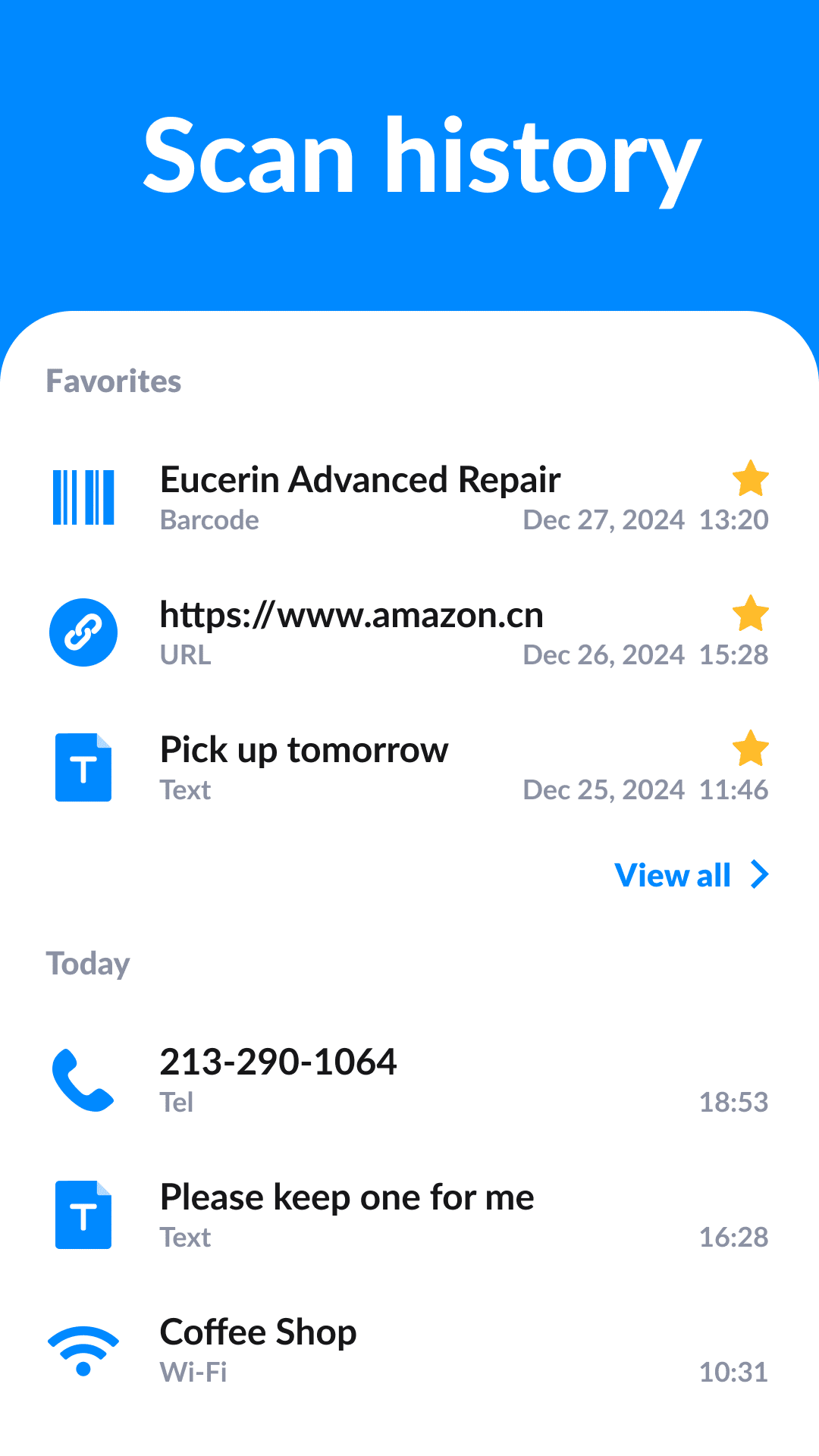 اسکرین شات 7 برنامه QR Code Scanner & Scanner App