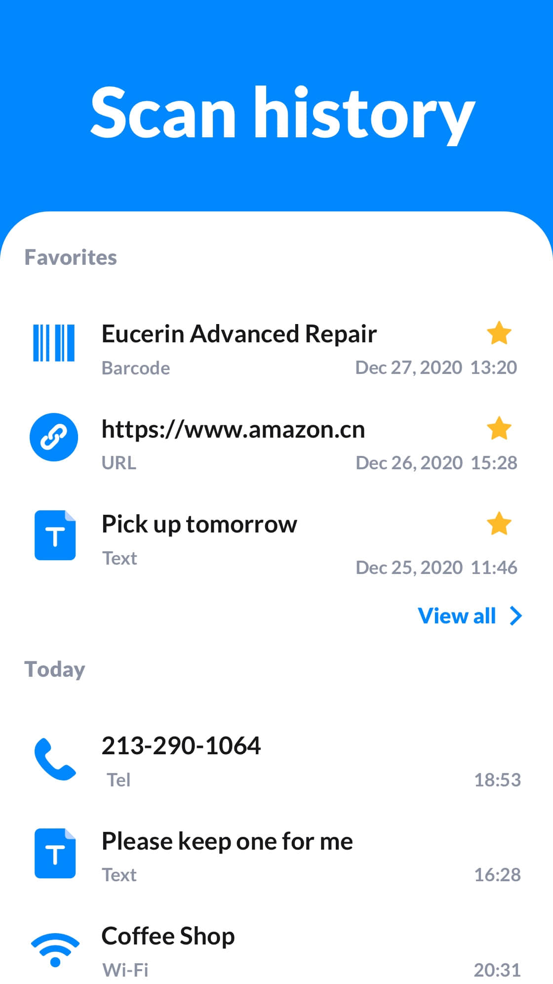 اسکرین شات 7 برنامه QR Code Scanner & Scanner App