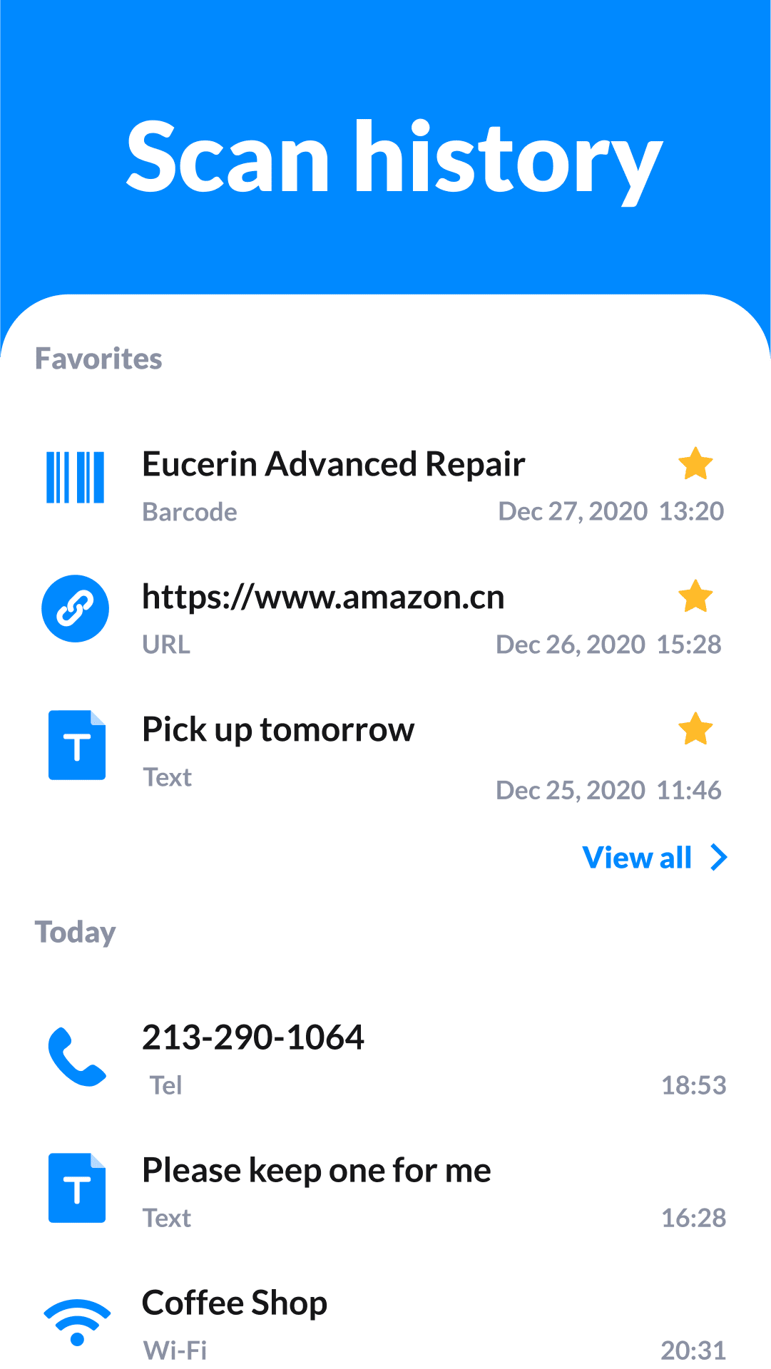 اسکرین شات 7 برنامه QR Code Scanner & Scanner App