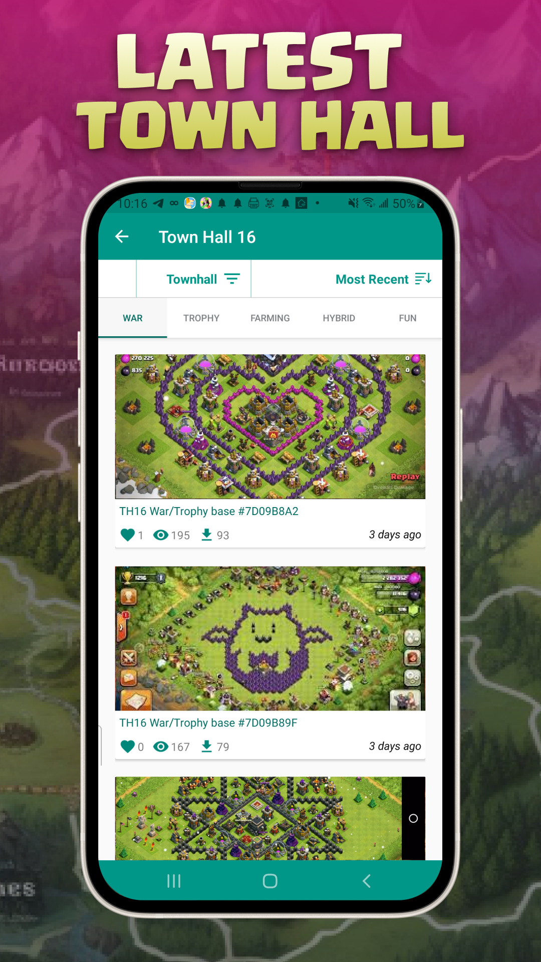اسکرین شات 4 برنامه ClasherPro - Base Layout Map