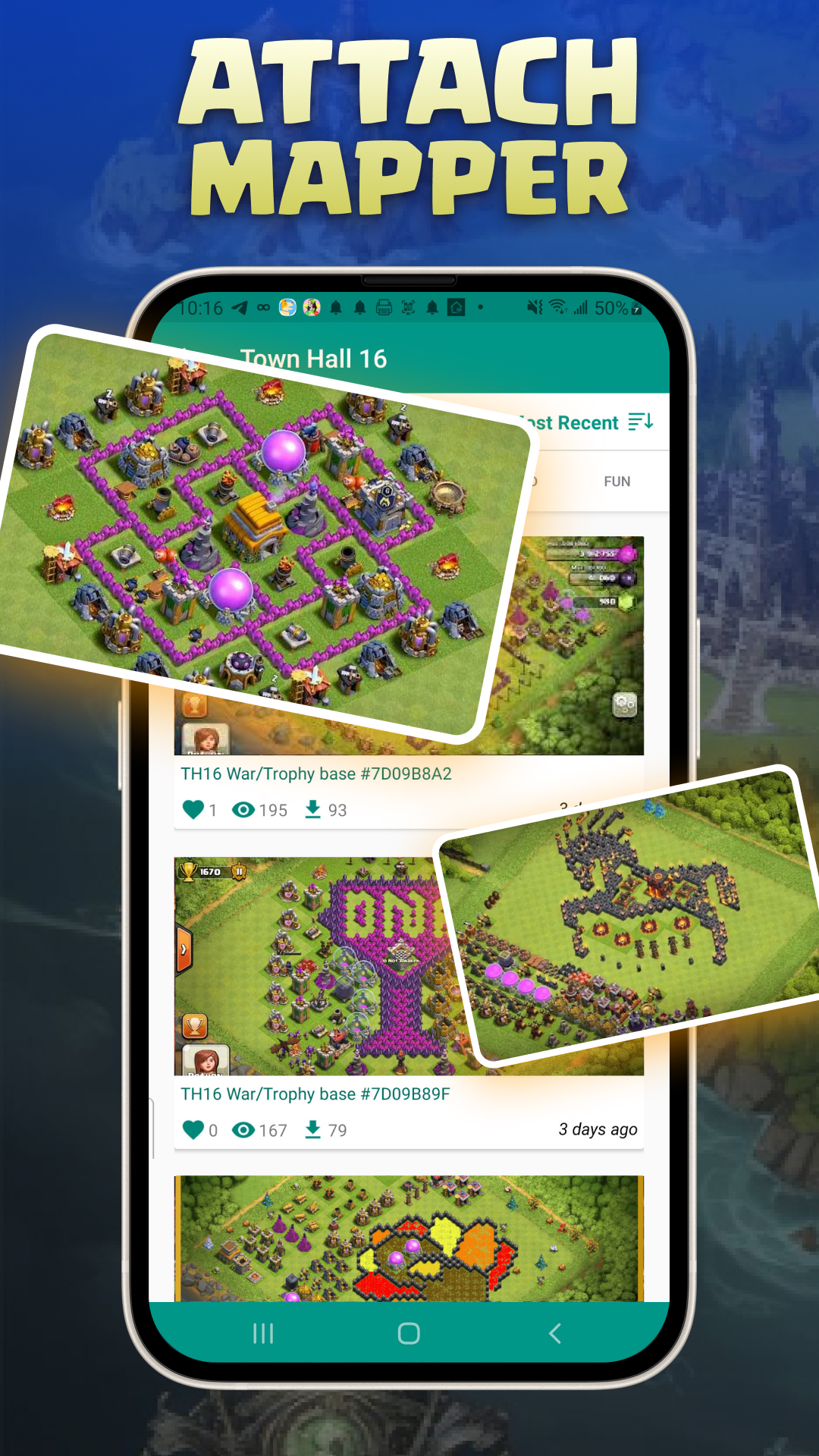 اسکرین شات 2 برنامه ClasherPro - Base Layout Map