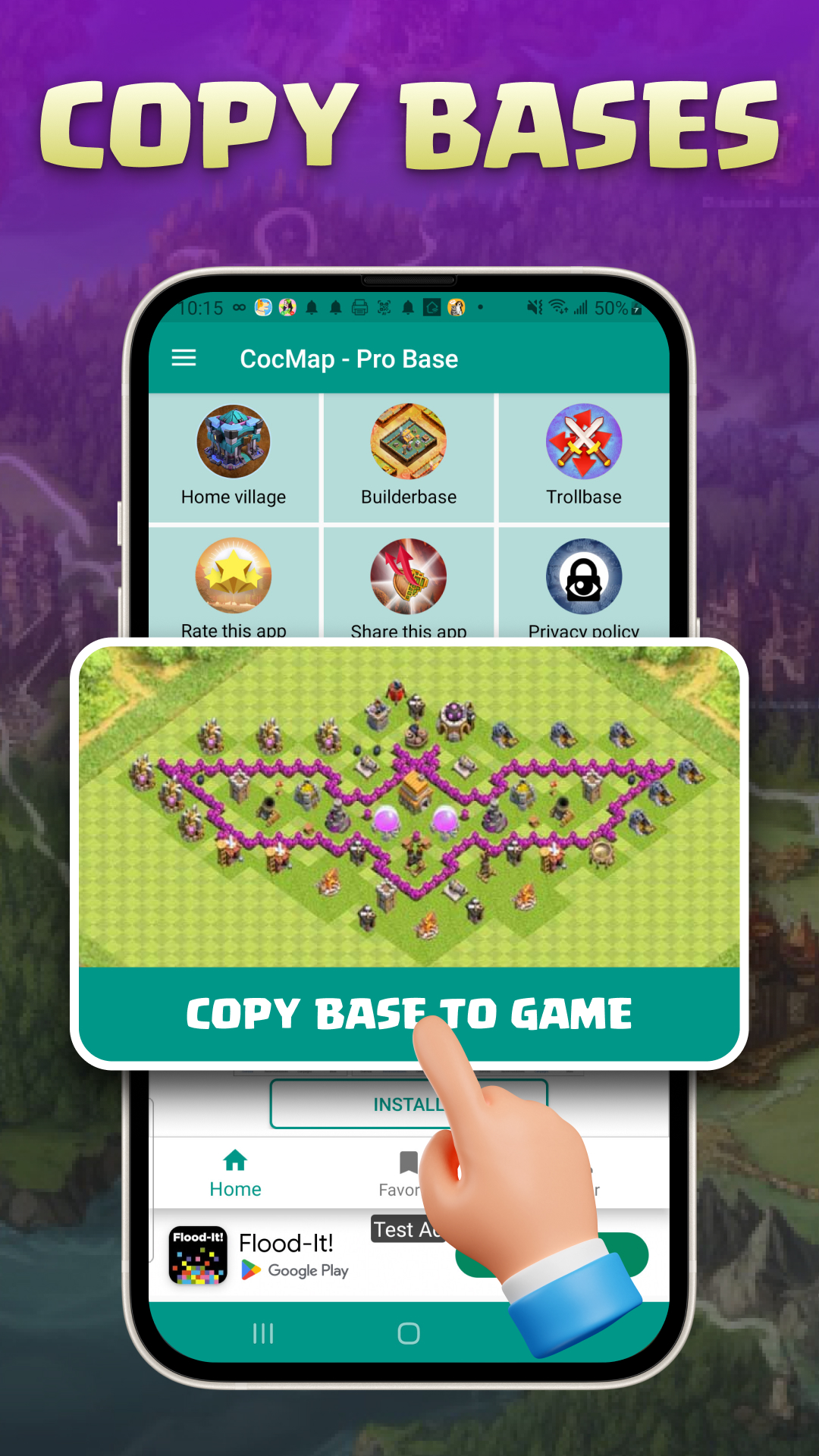 اسکرین شات 3 برنامه ClasherPro - Base Layout Map