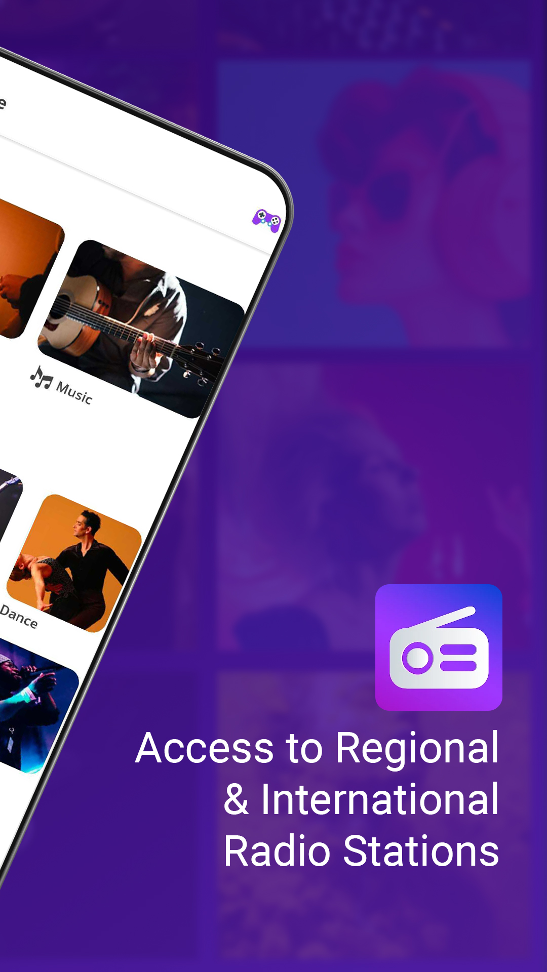 اسکرین شات 2 برنامه Radio Monkey - Radio FM