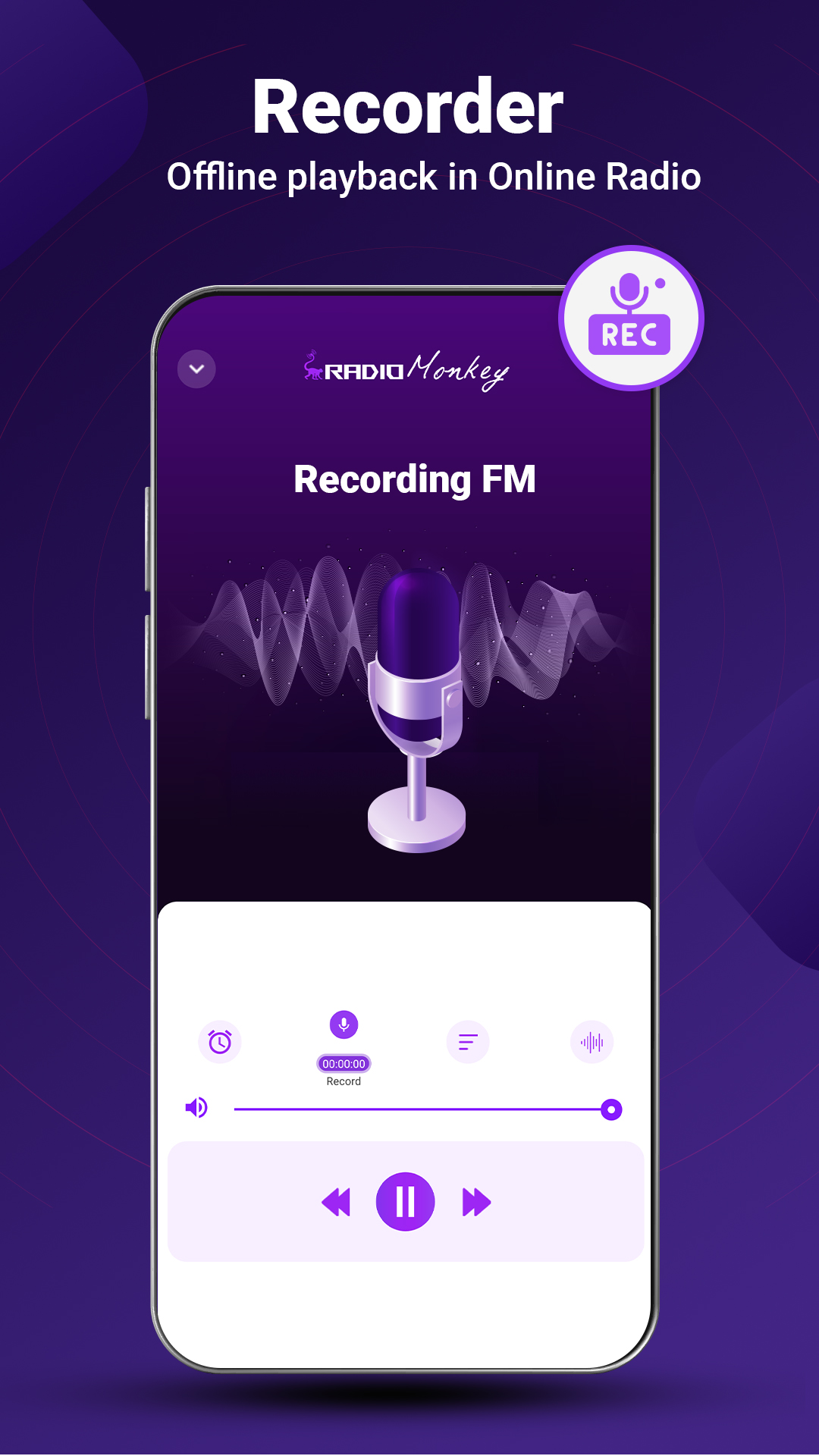 اسکرین شات 5 برنامه Radio Monkey - Radio FM