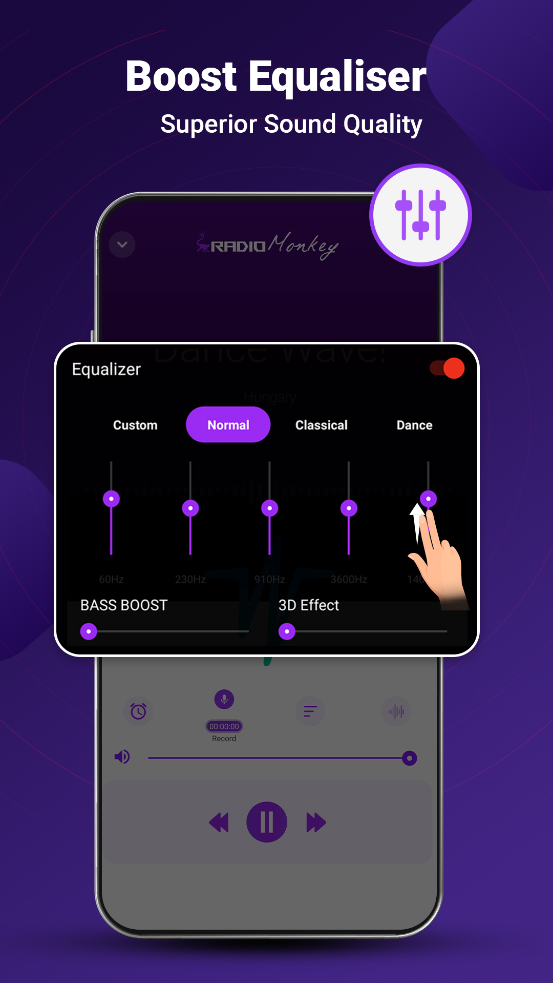 اسکرین شات 6 برنامه Radio Monkey - Radio FM