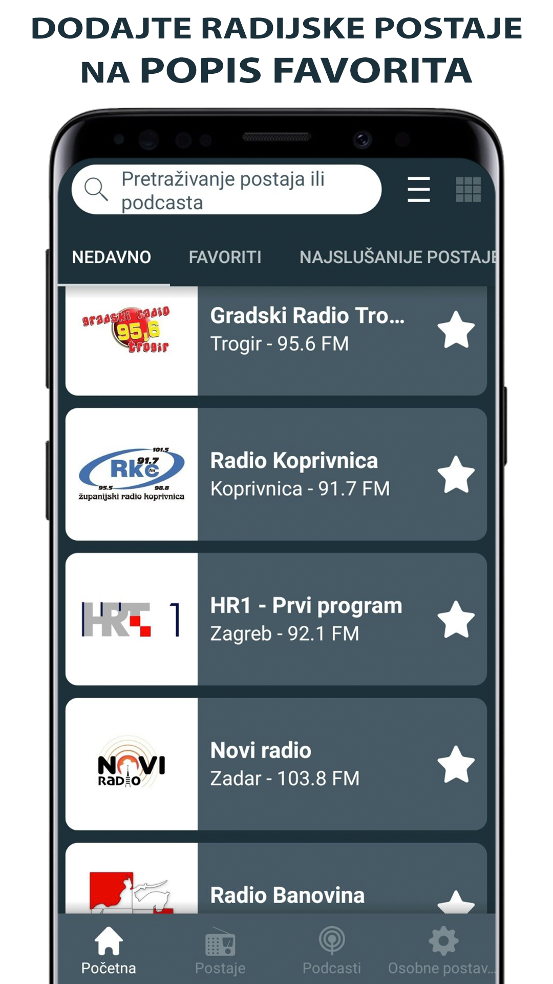 اسکرین شات 3 برنامه Radio Stanice Hrvatska Online