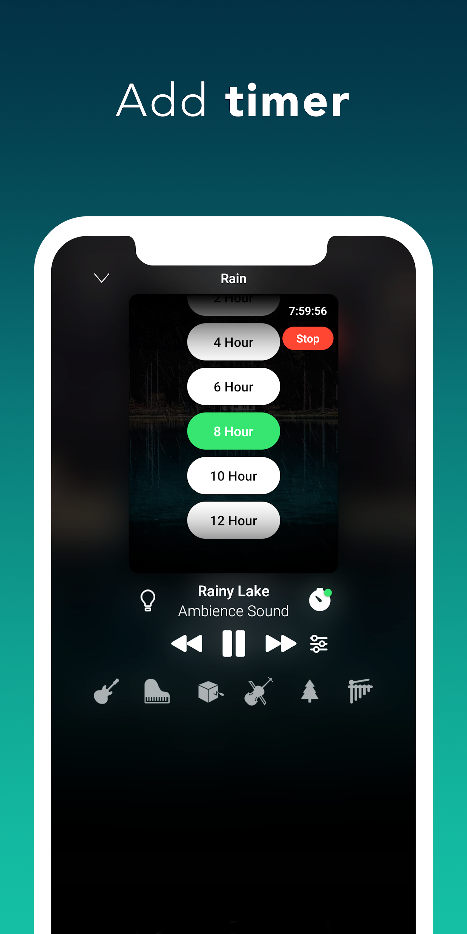 اسکرین شات 5 برنامه Rain Sounds: sleep & relax