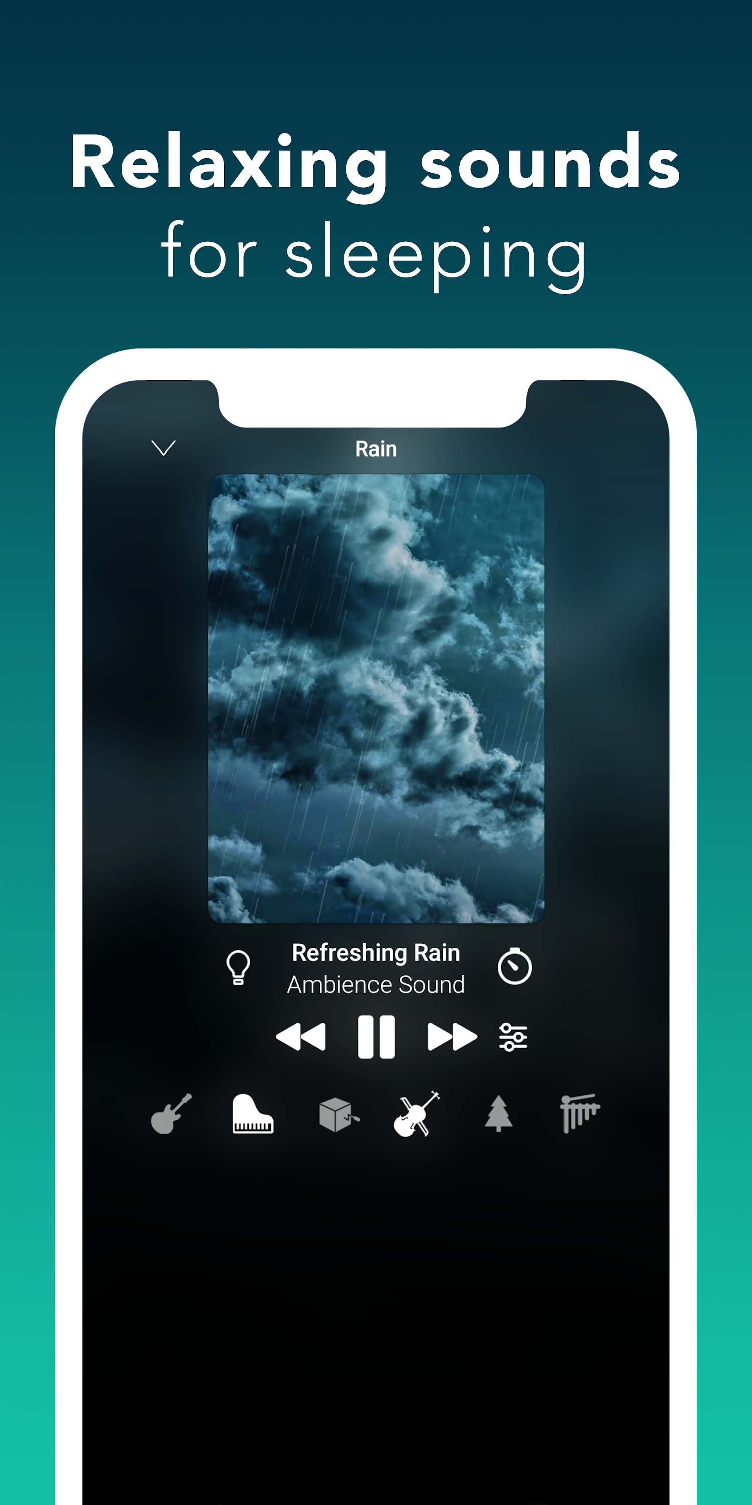 اسکرین شات 3 برنامه Rain Sounds: sleep & relax